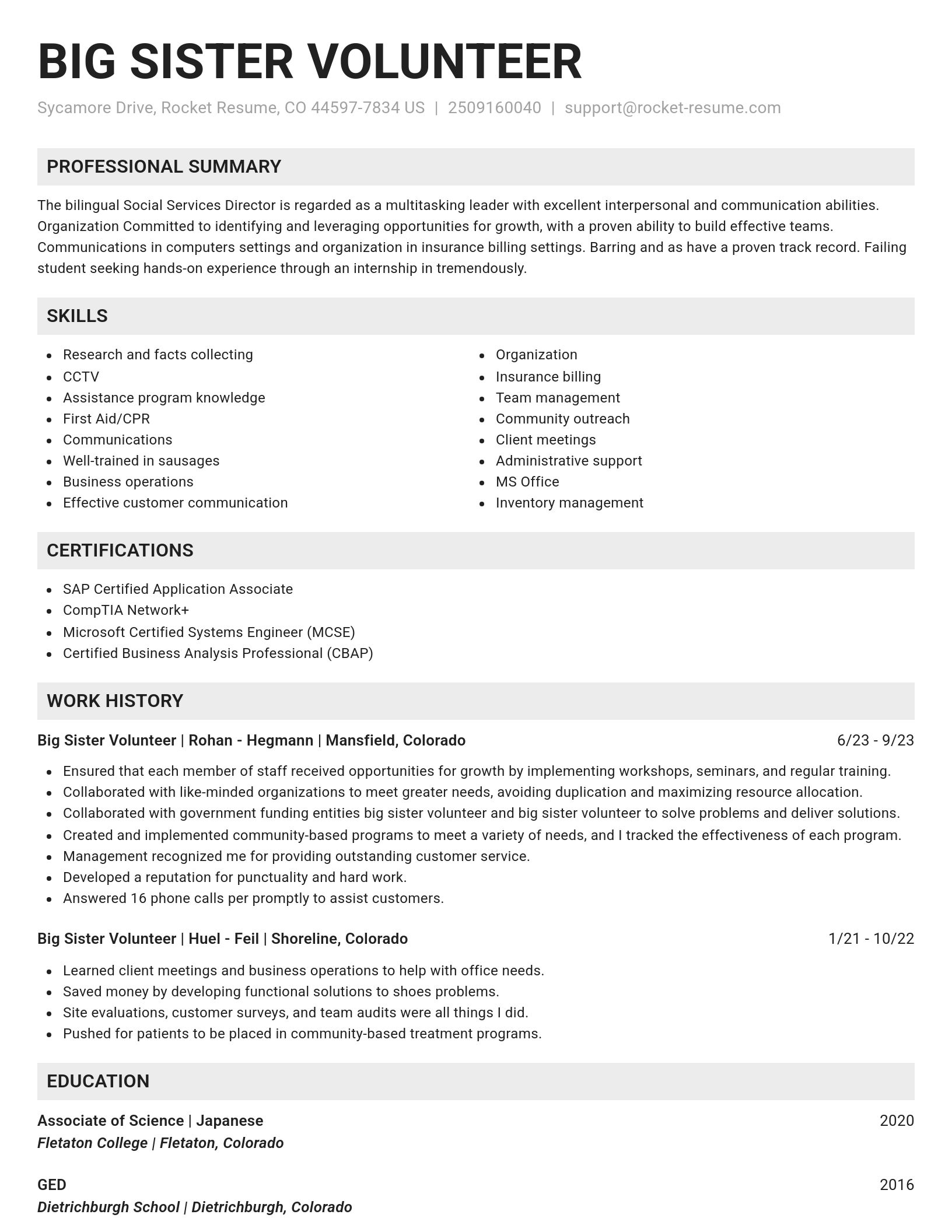 Genius resume template