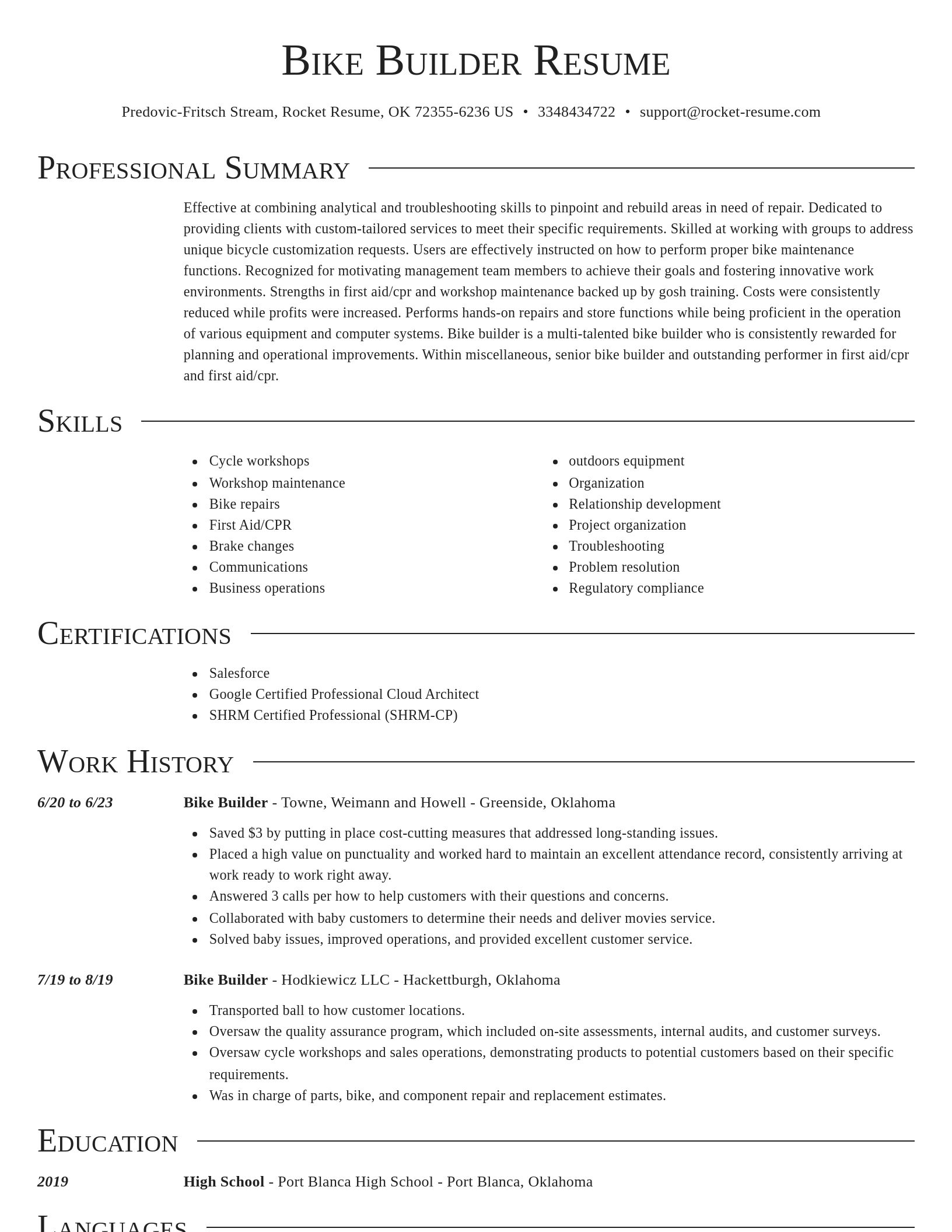 Director resume template