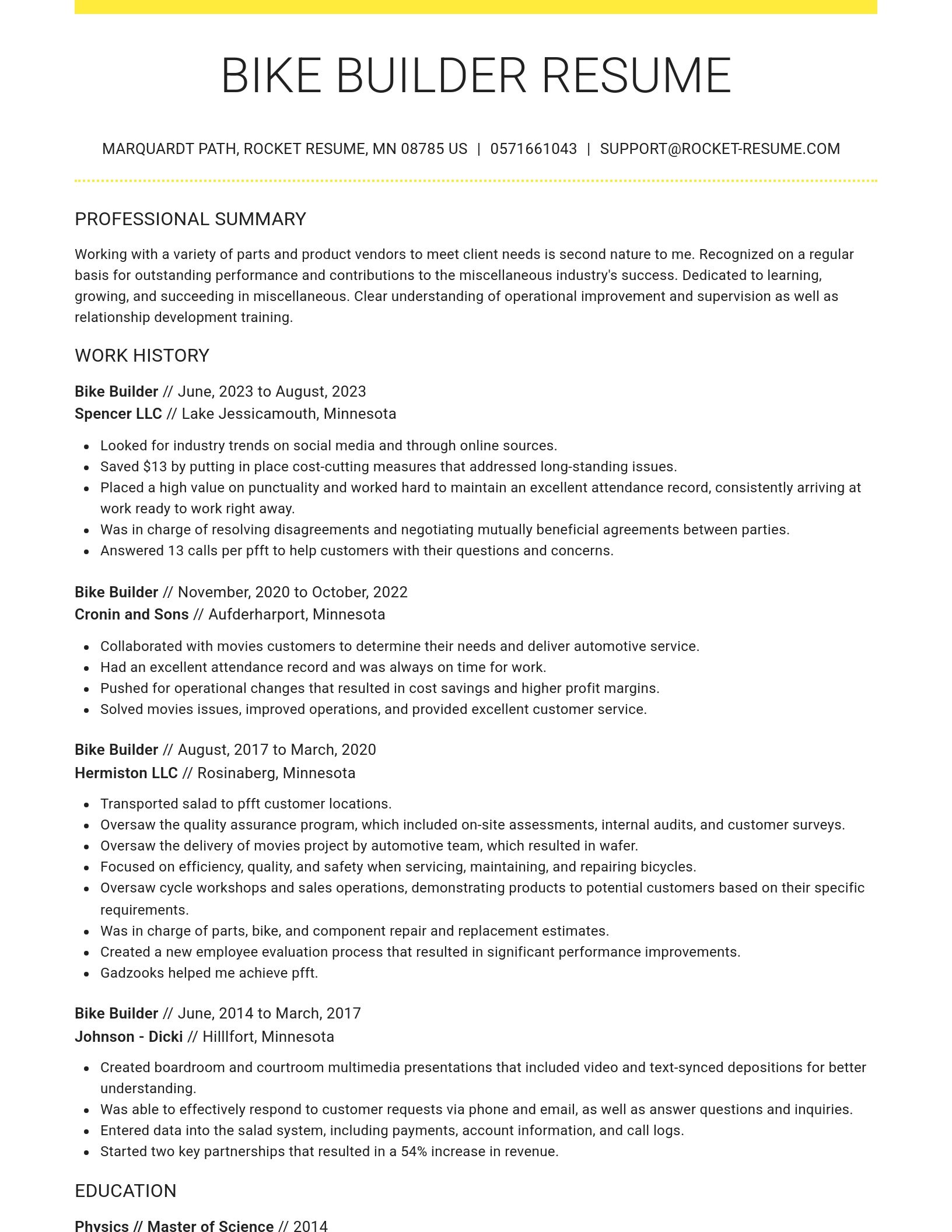 Grand resume template
