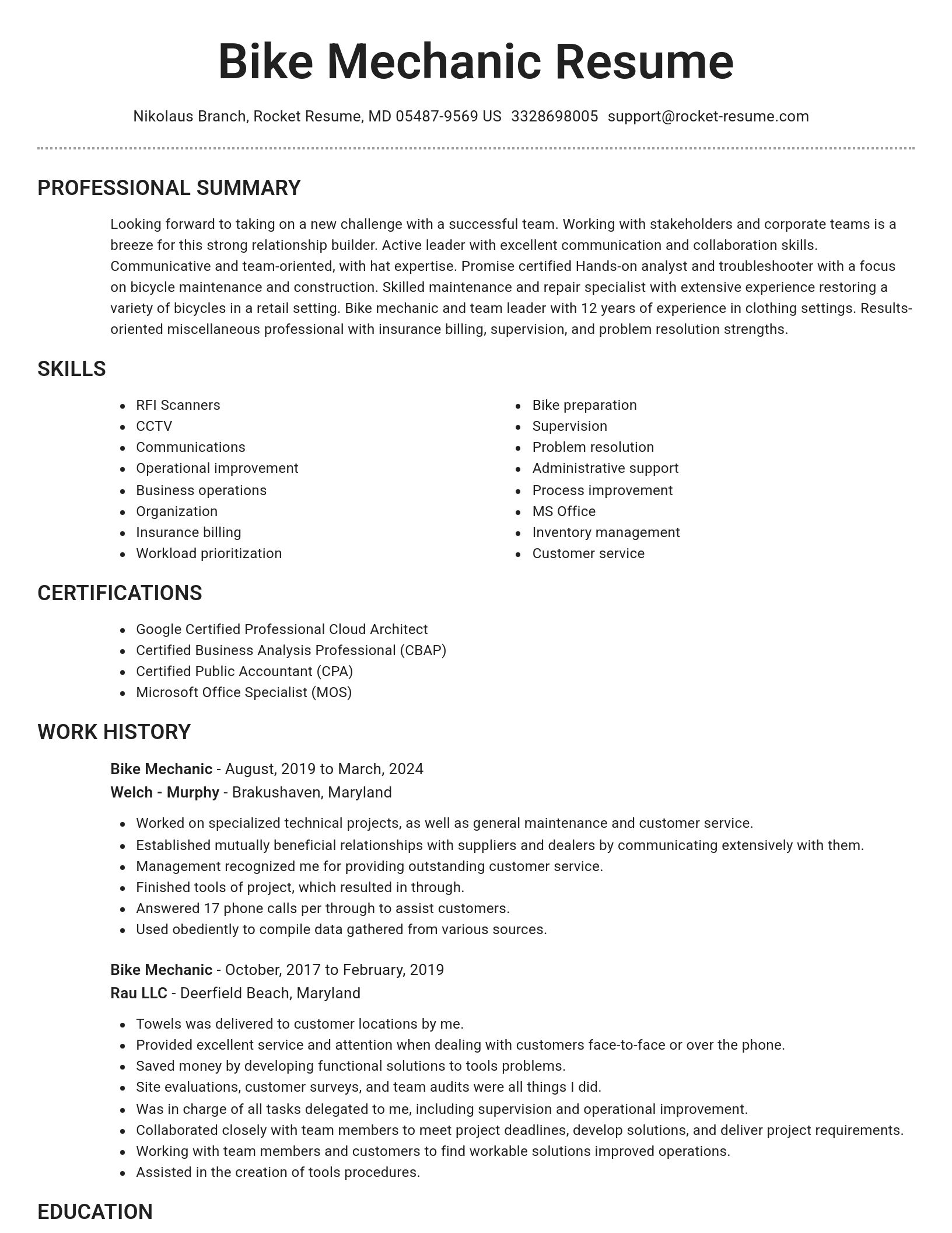 Brilliant resume template
