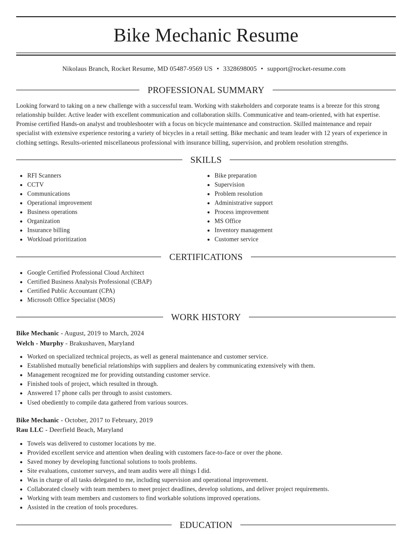 Elegant resume template