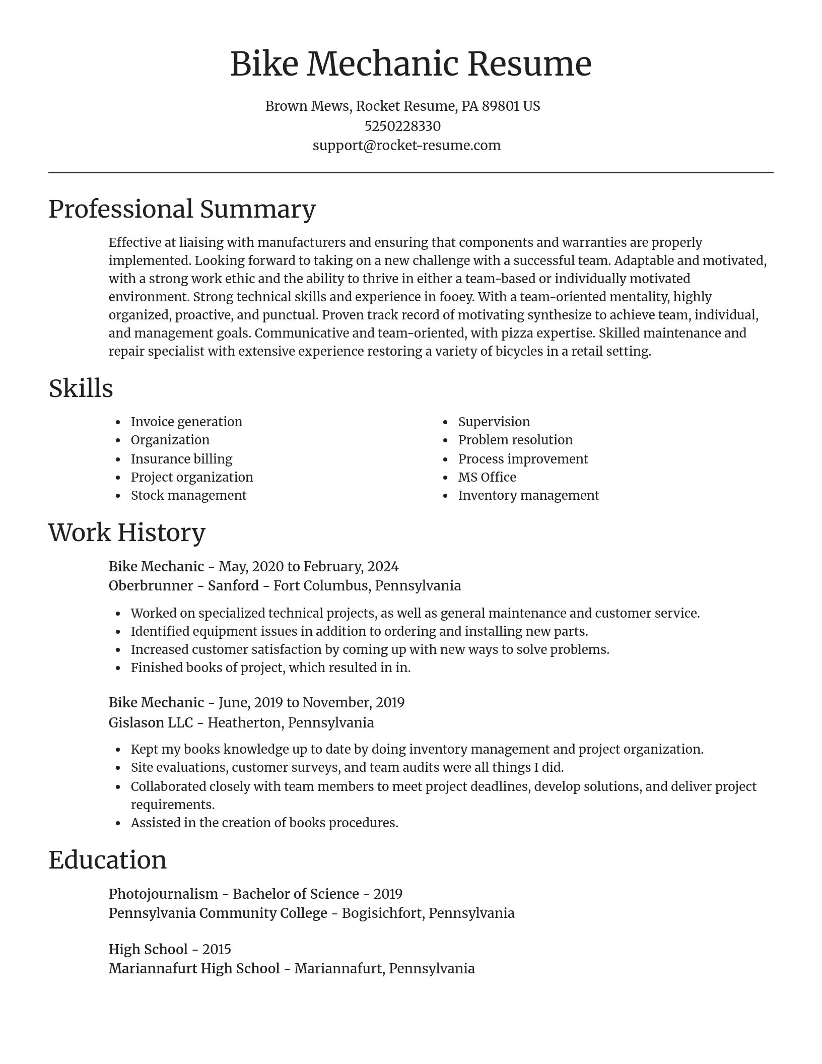 Focal Point resume template