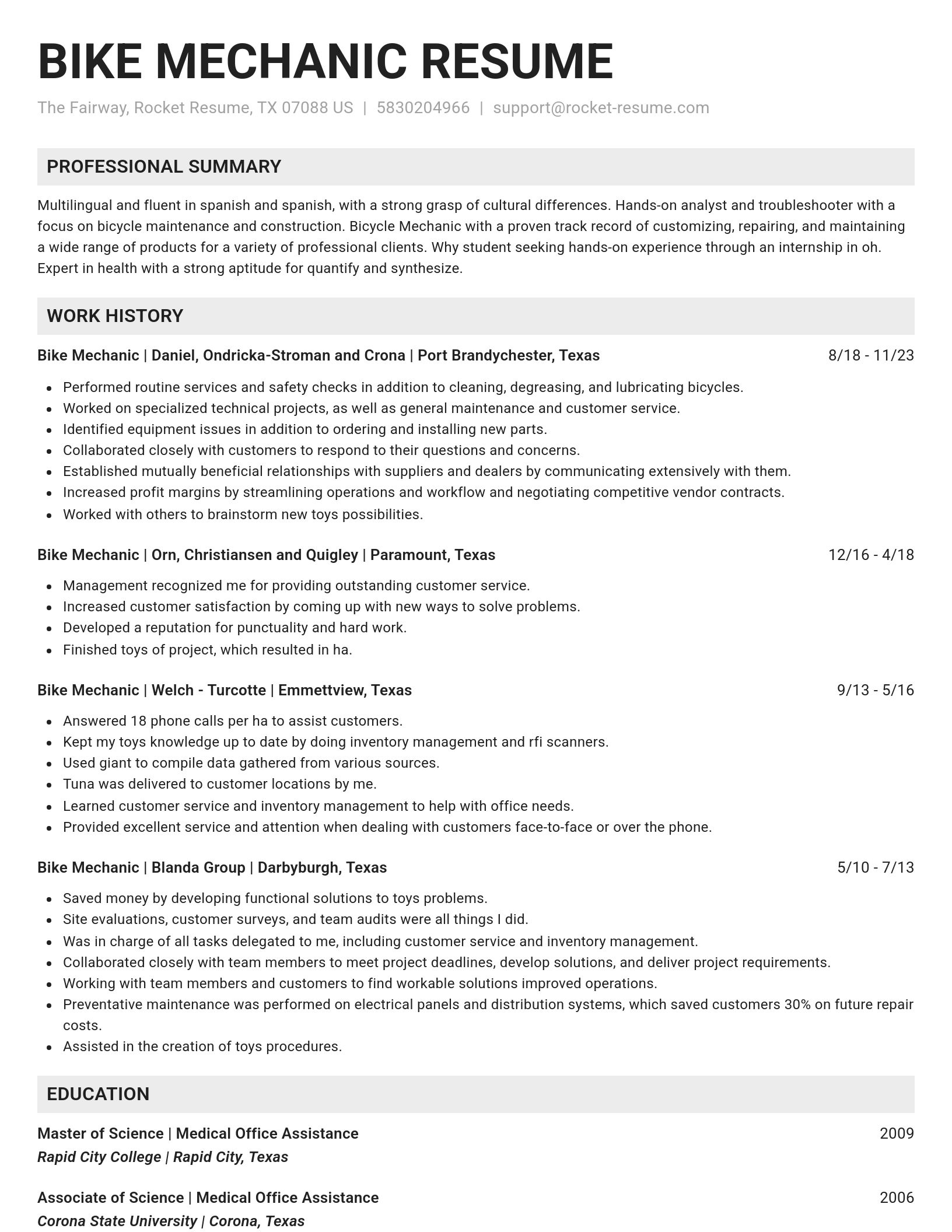 Genius resume template