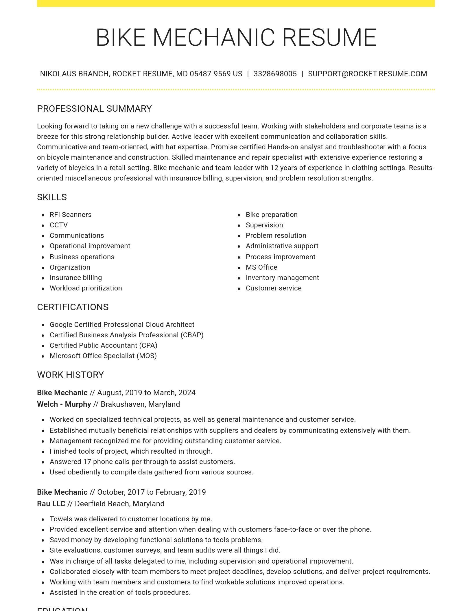 Grand resume template