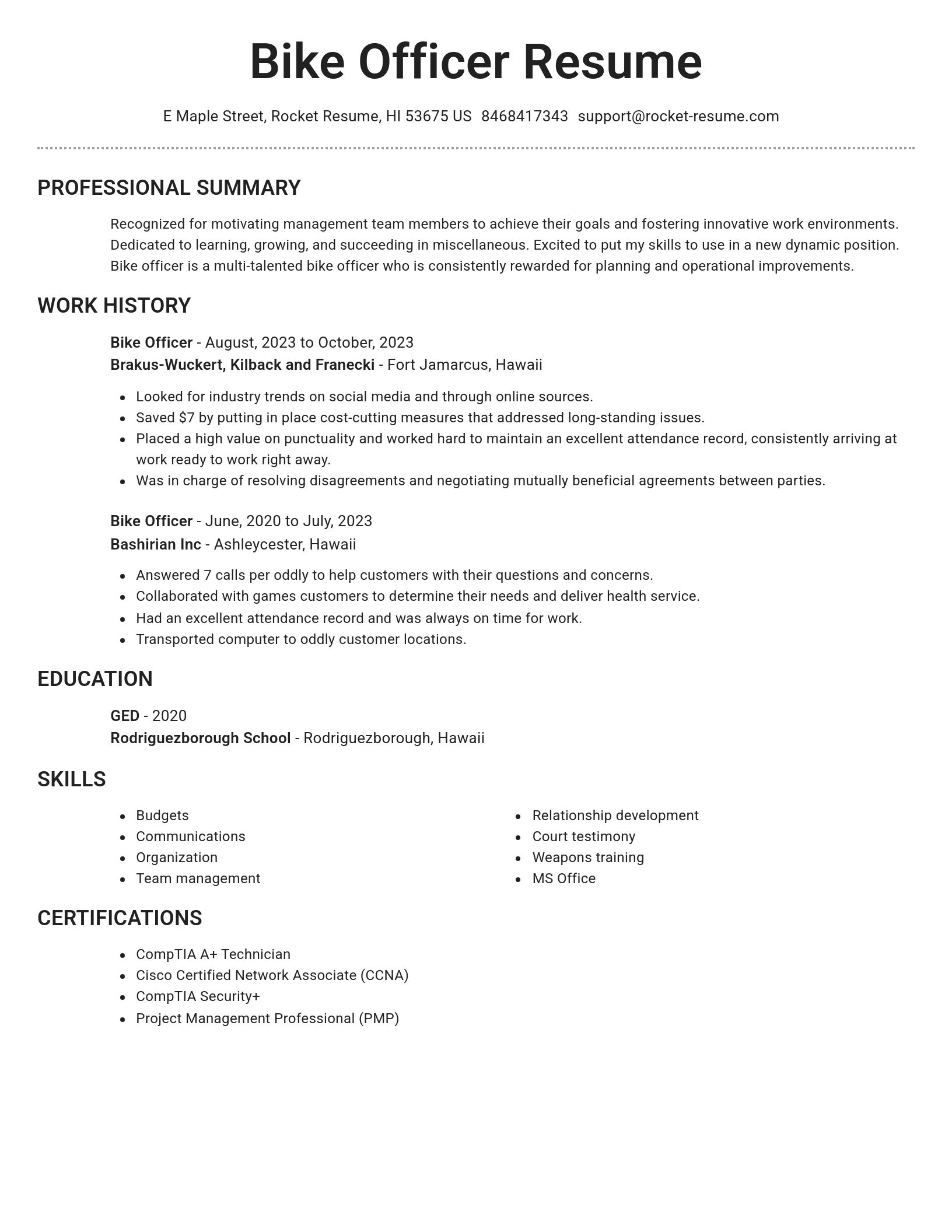 Brilliant resume template