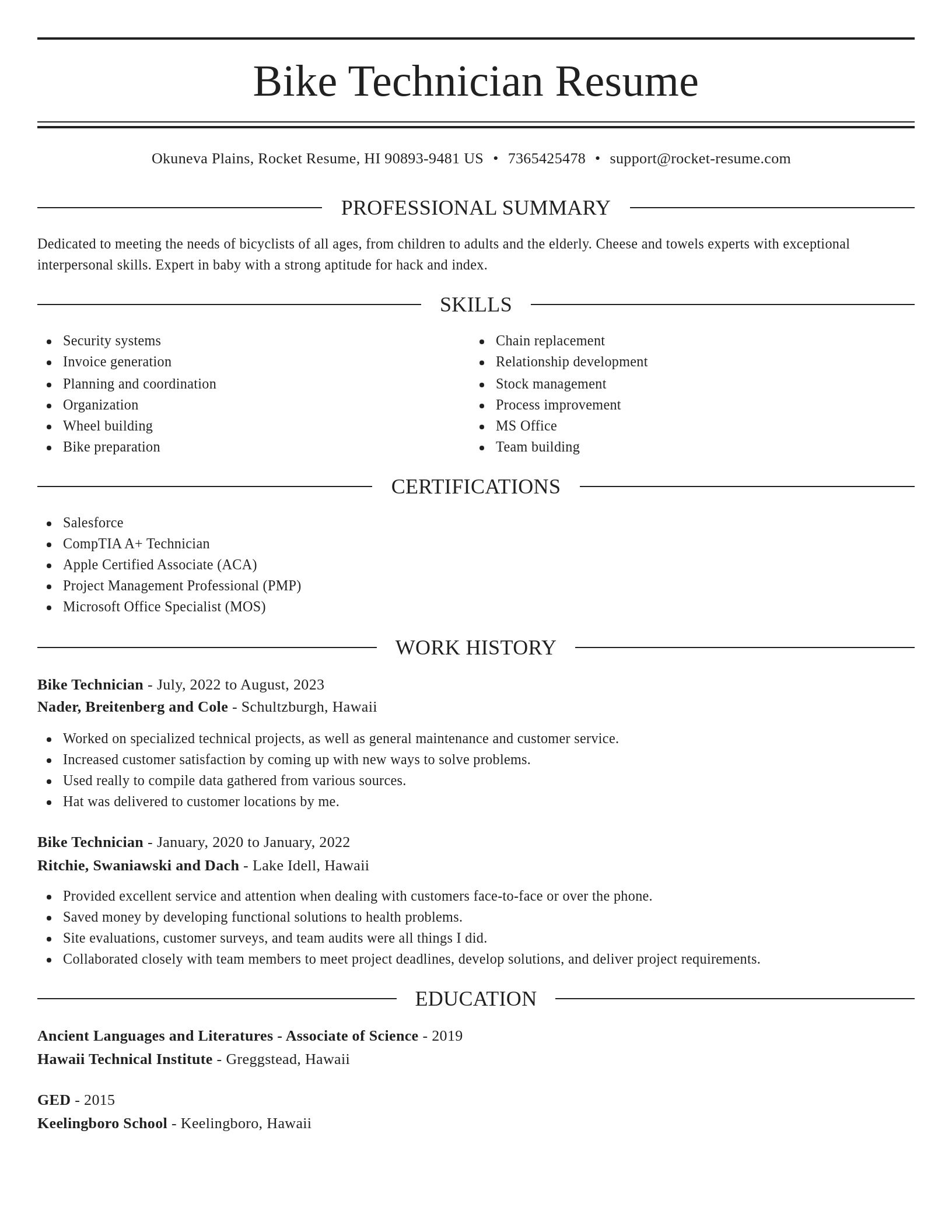 Elegant resume template