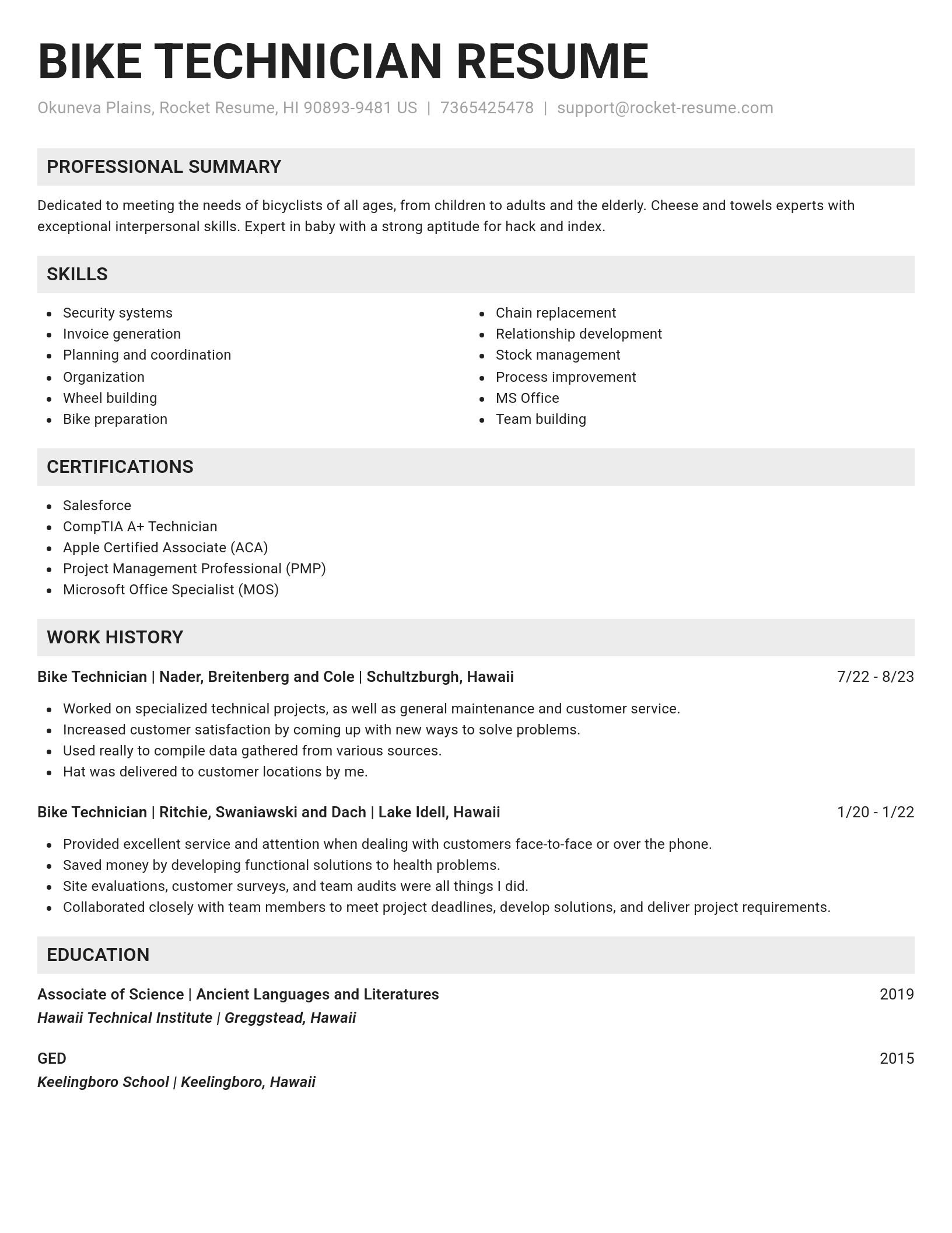 Genius resume template