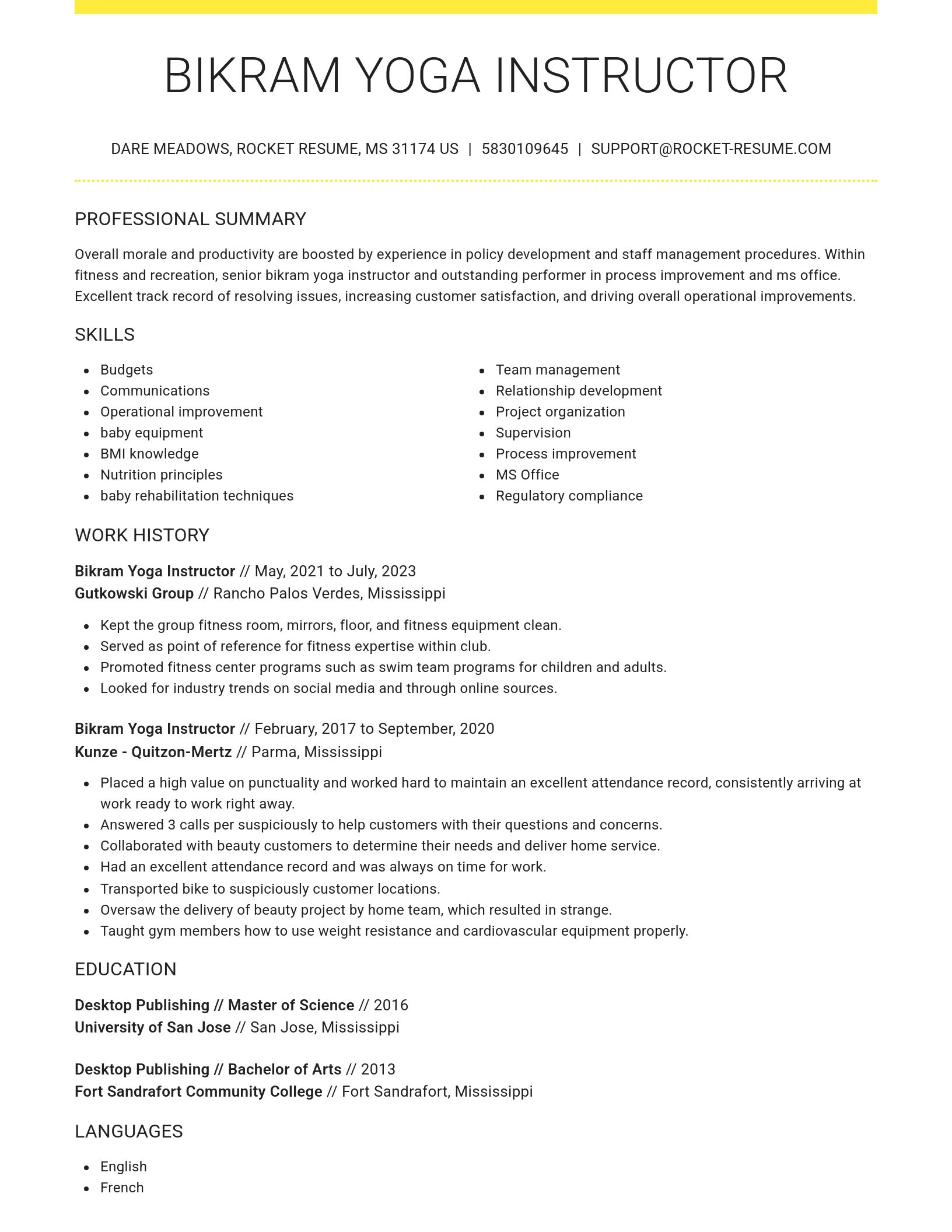Grand resume template