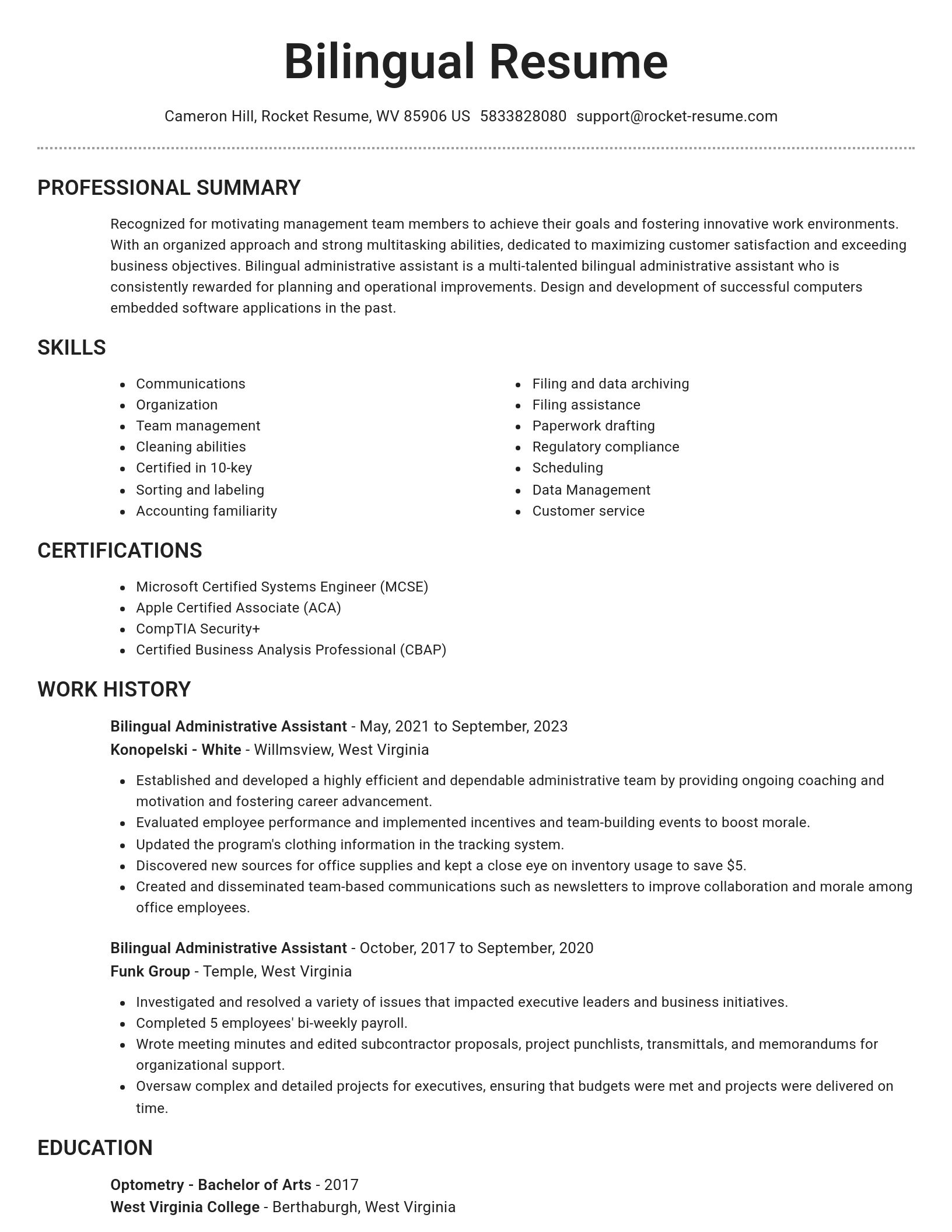 Brilliant resume template