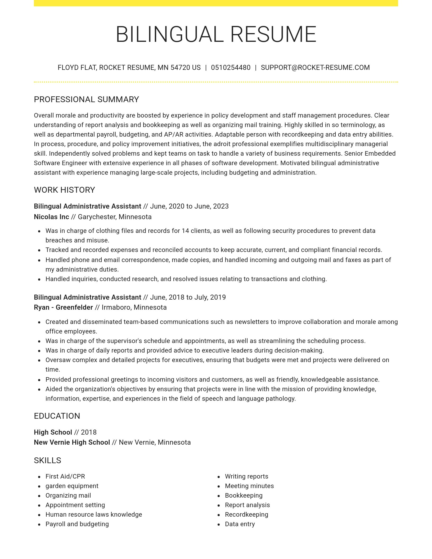 Grand resume template