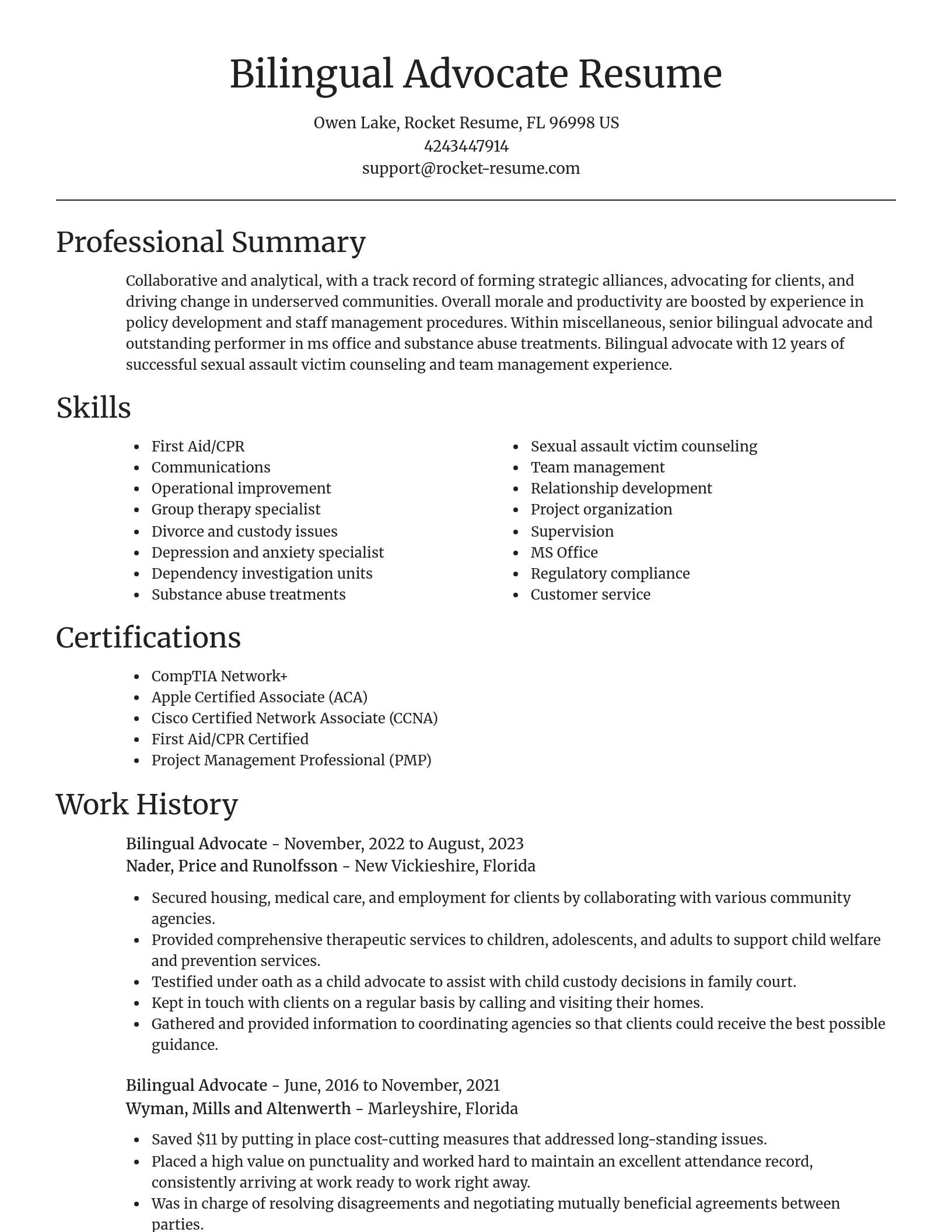 Focal Point resume template