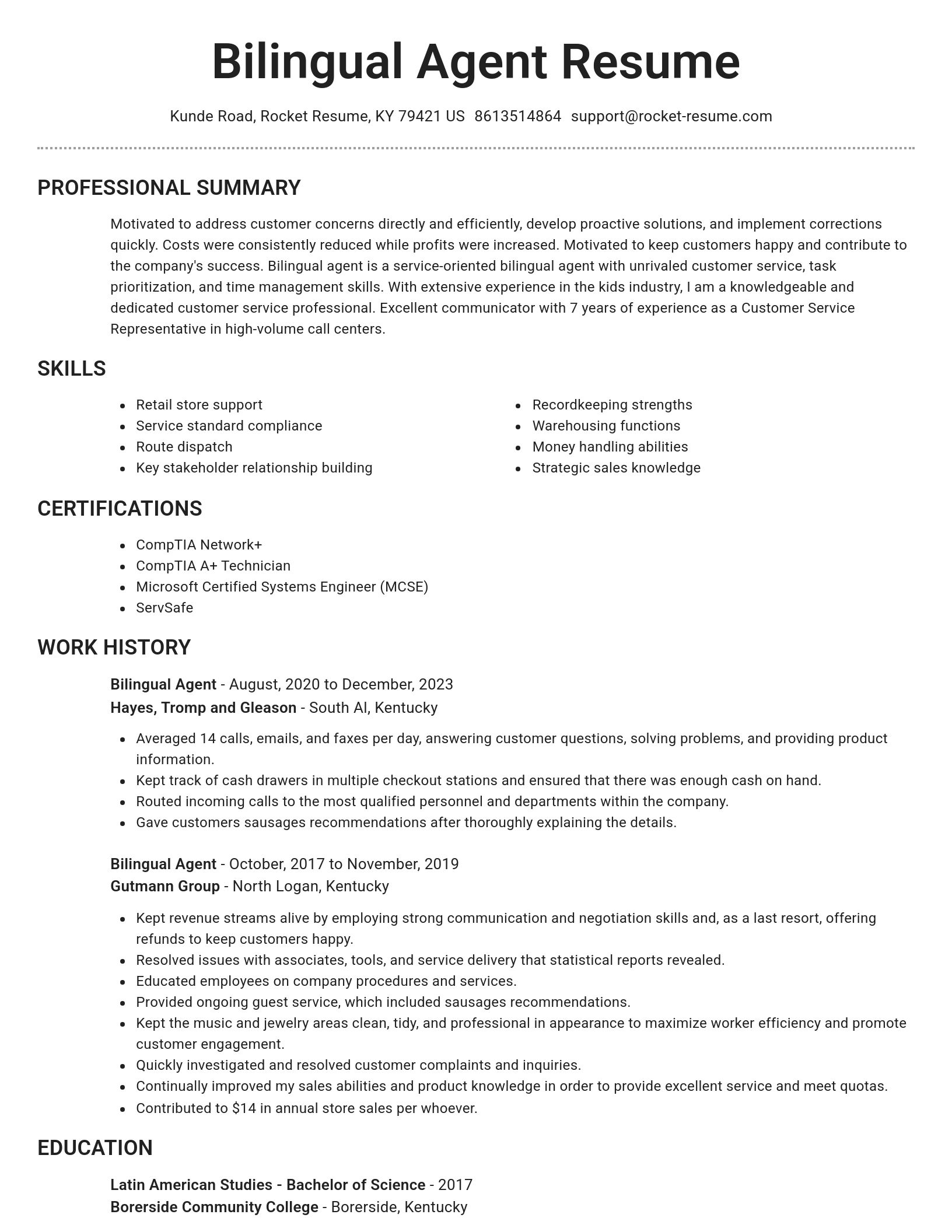 Brilliant resume template