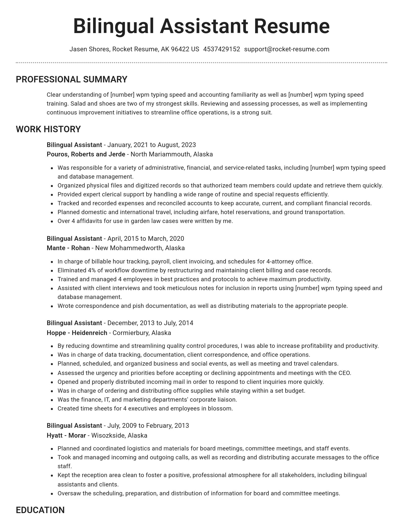 Brilliant resume template