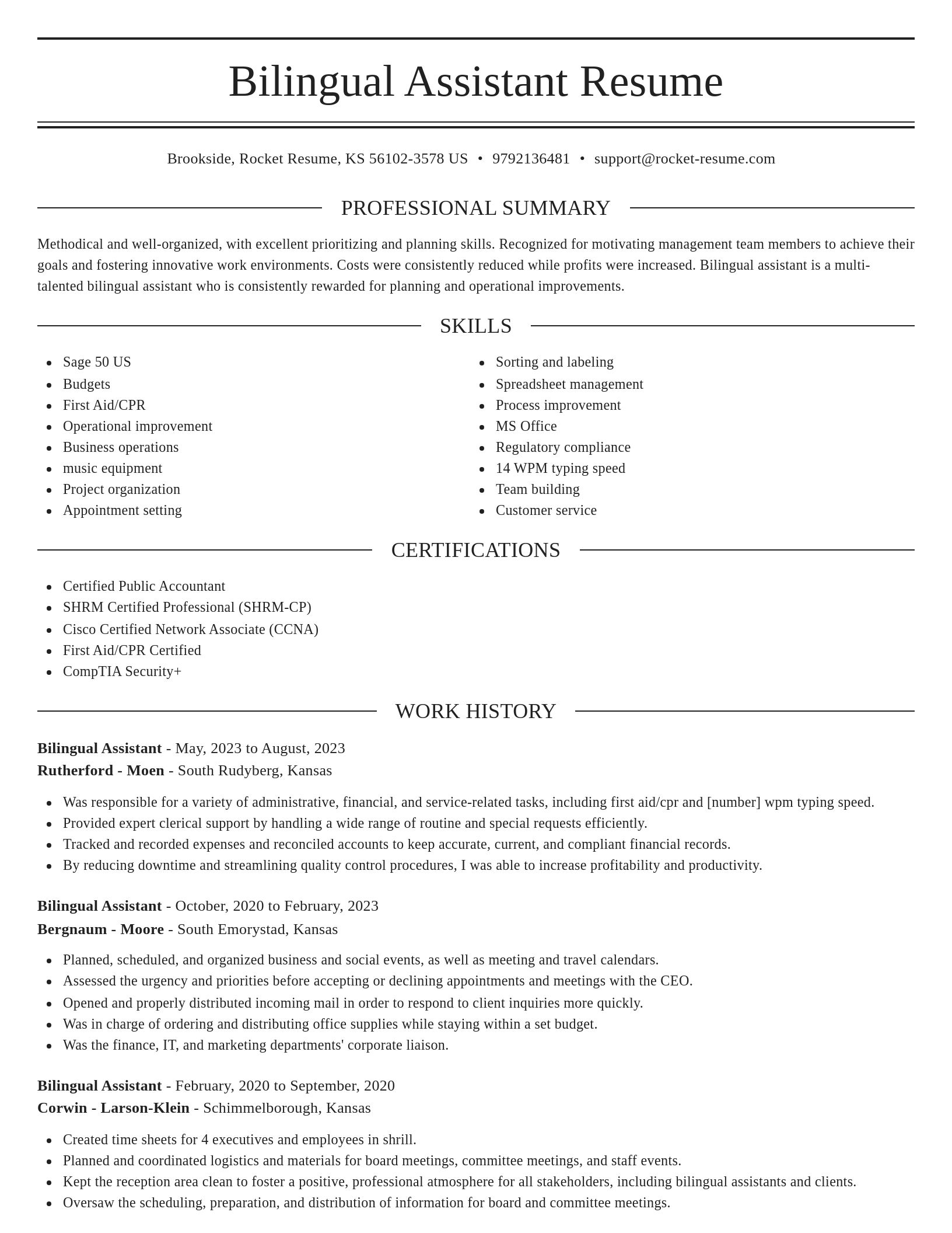 Elegant resume template