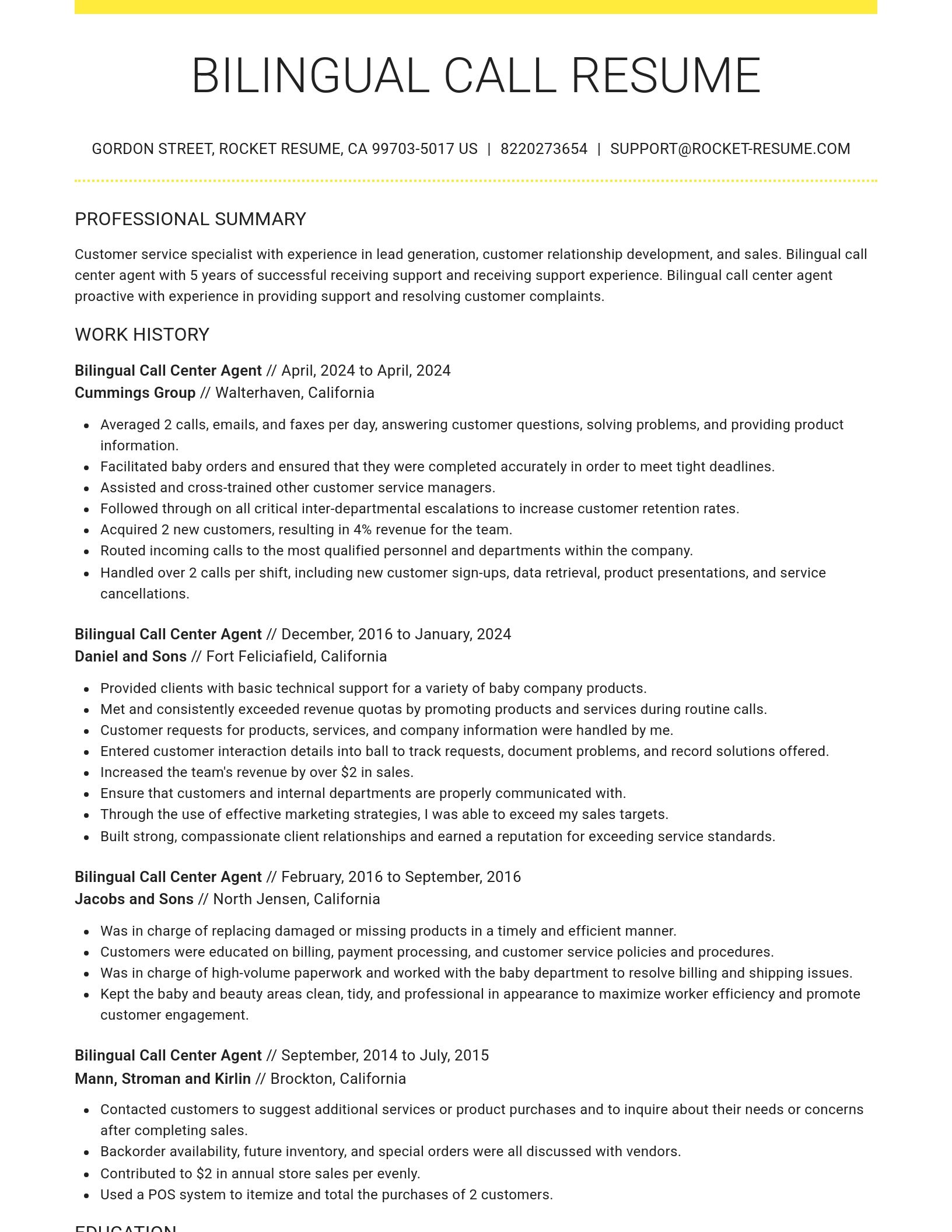 Grand resume template