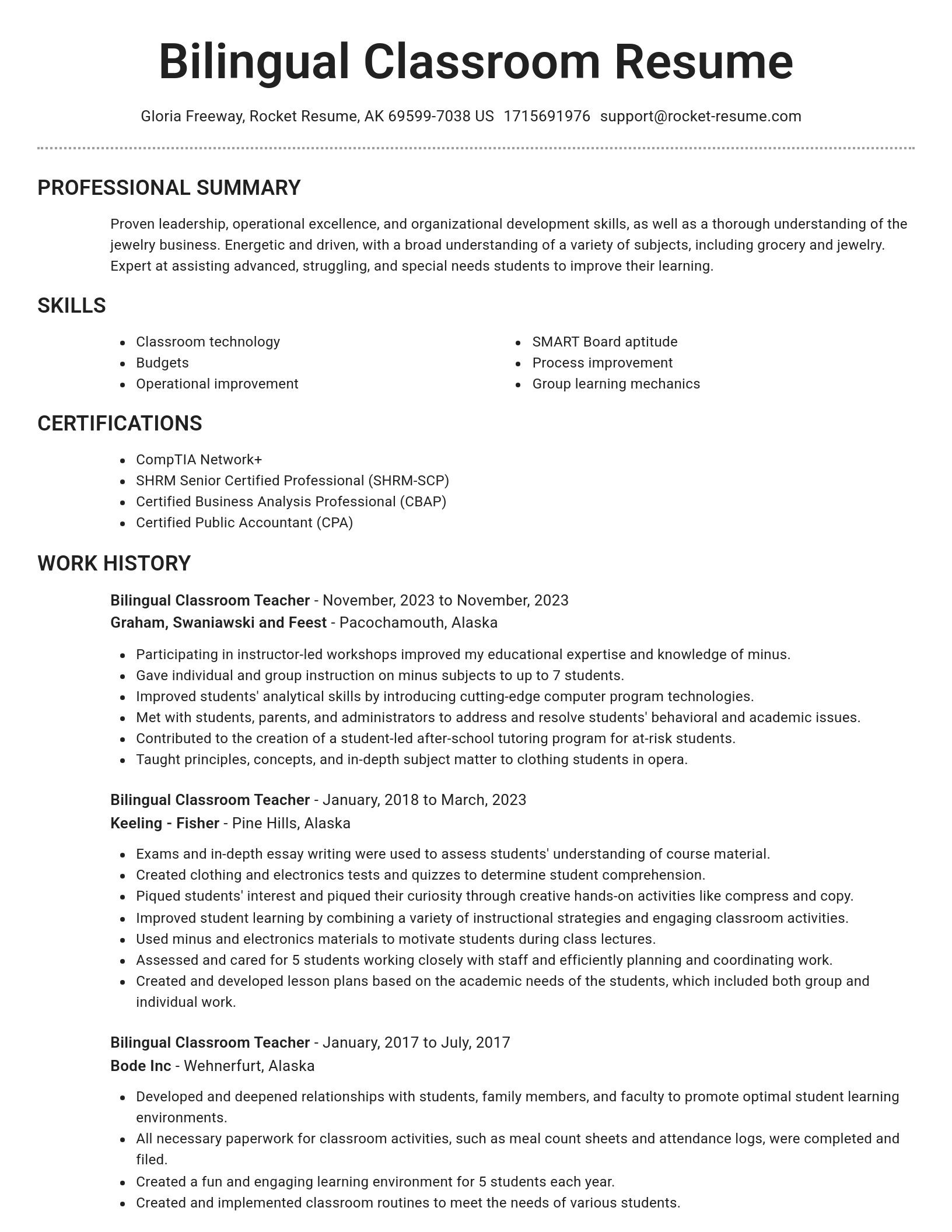 Brilliant resume template