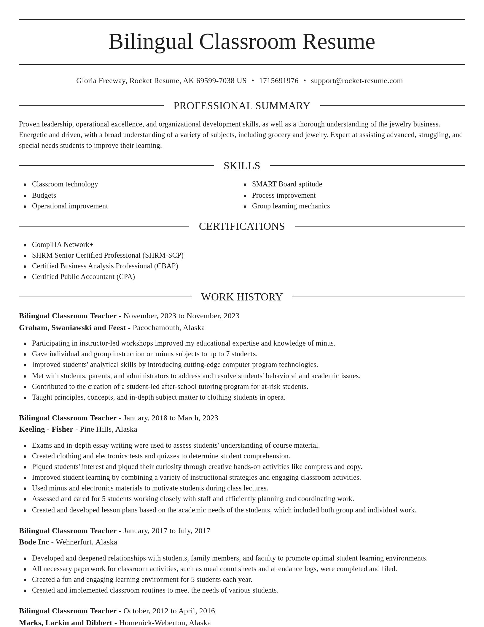 Elegant resume template