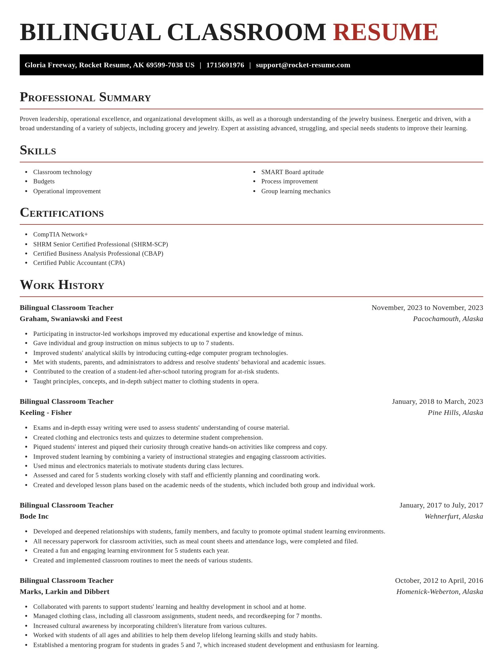 Exquisite resume template