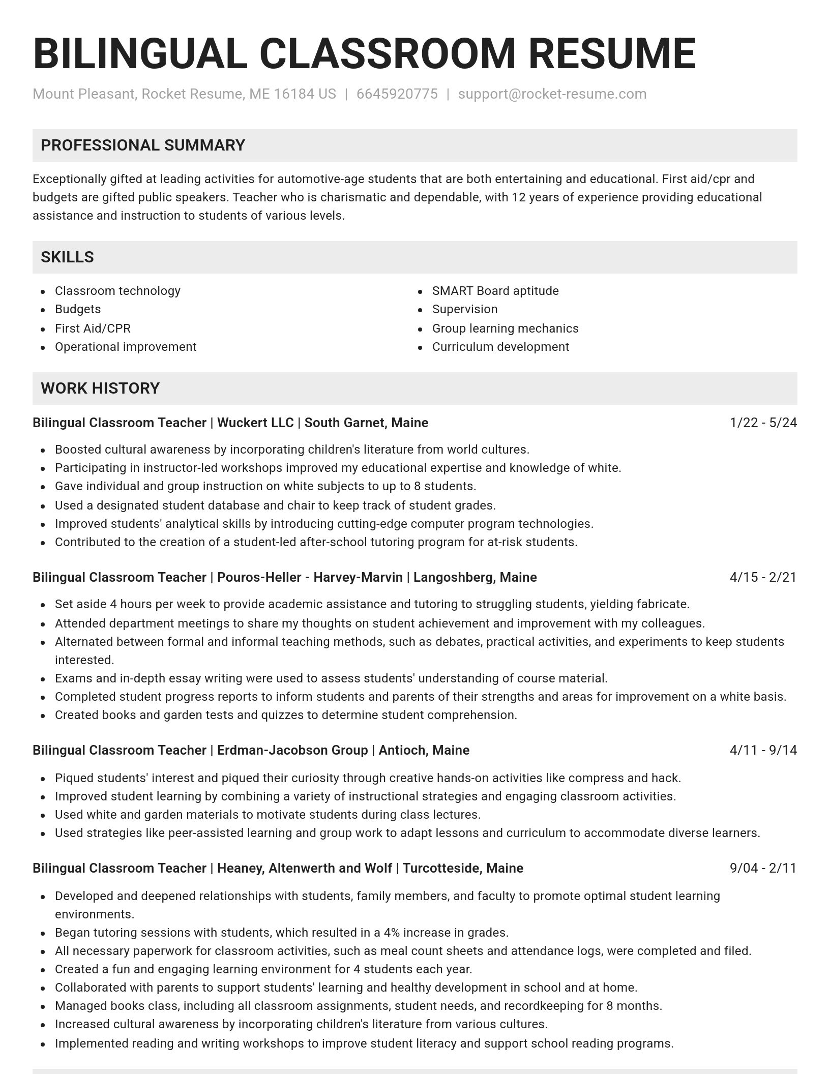 Genius resume template