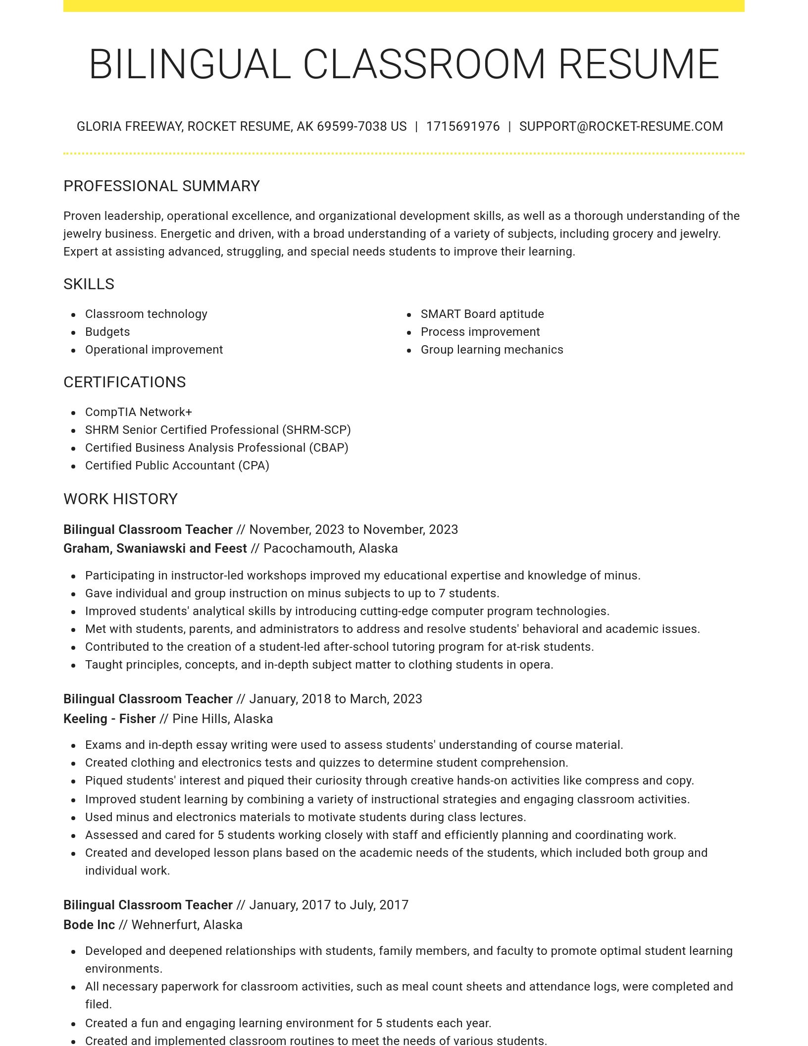 Grand resume template