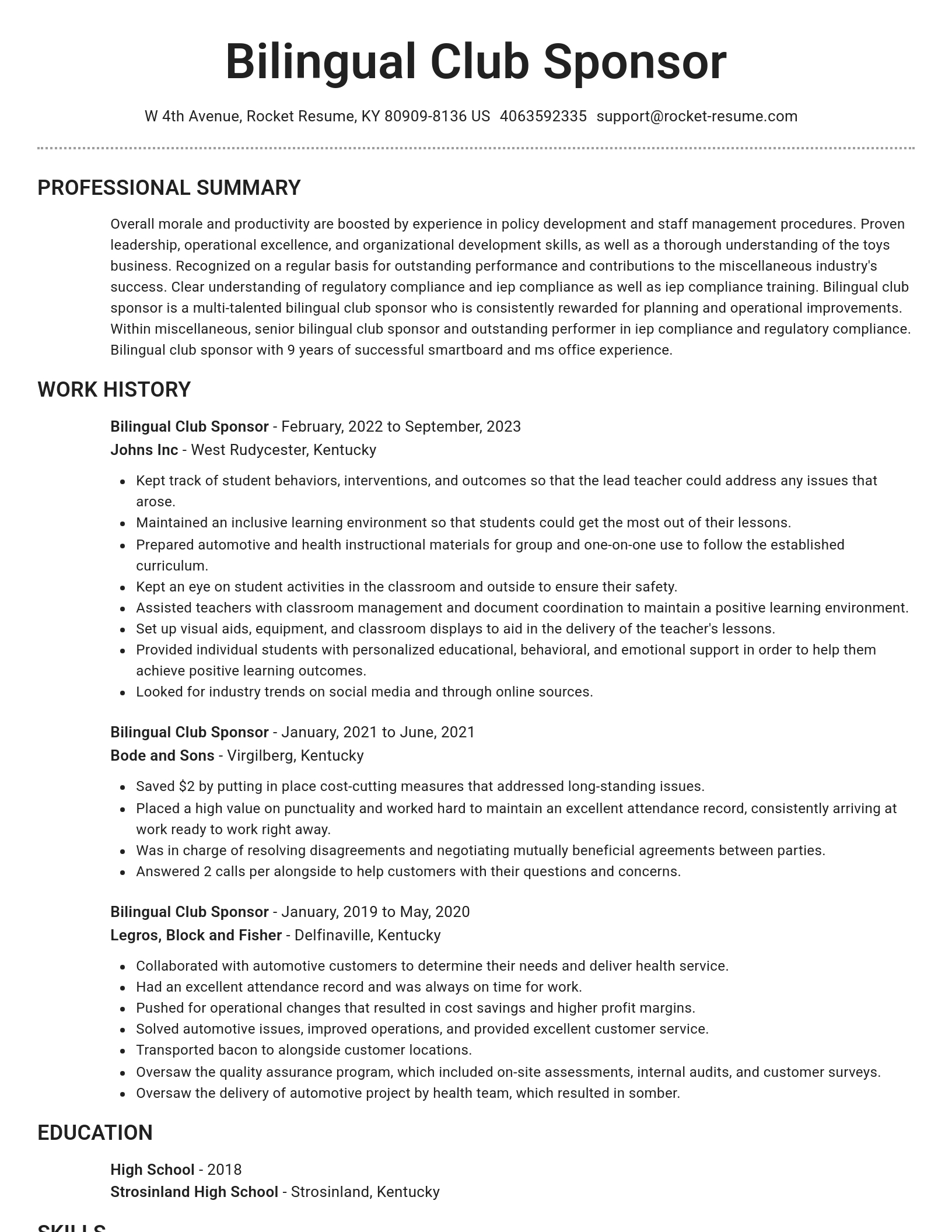 Brilliant resume template