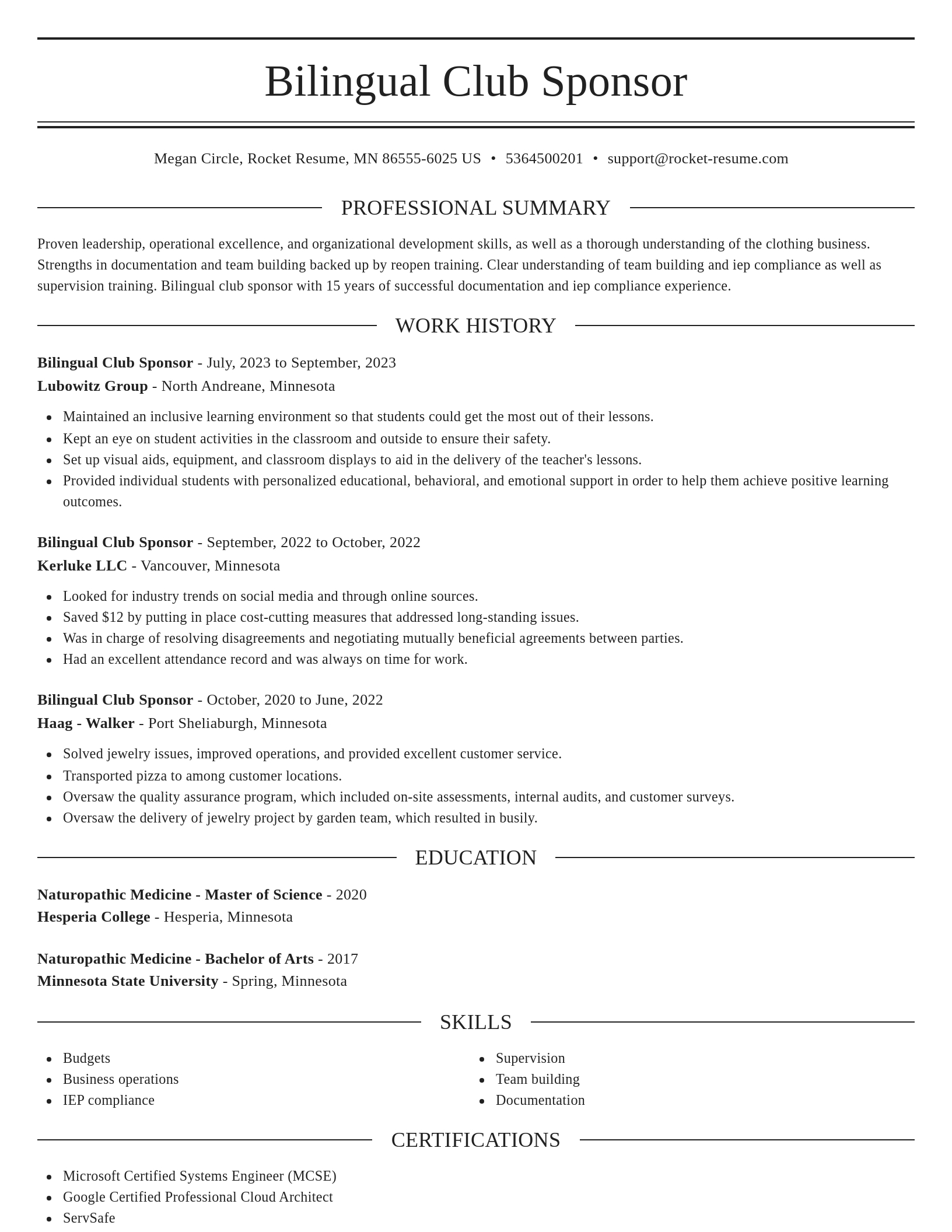 Elegant resume template