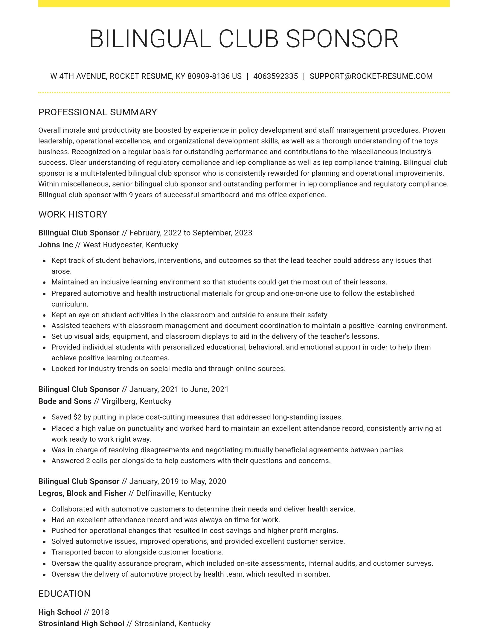 Grand resume template
