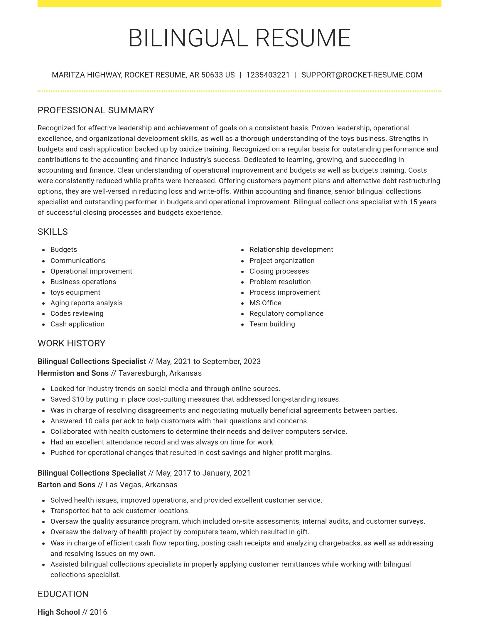 Grand resume template