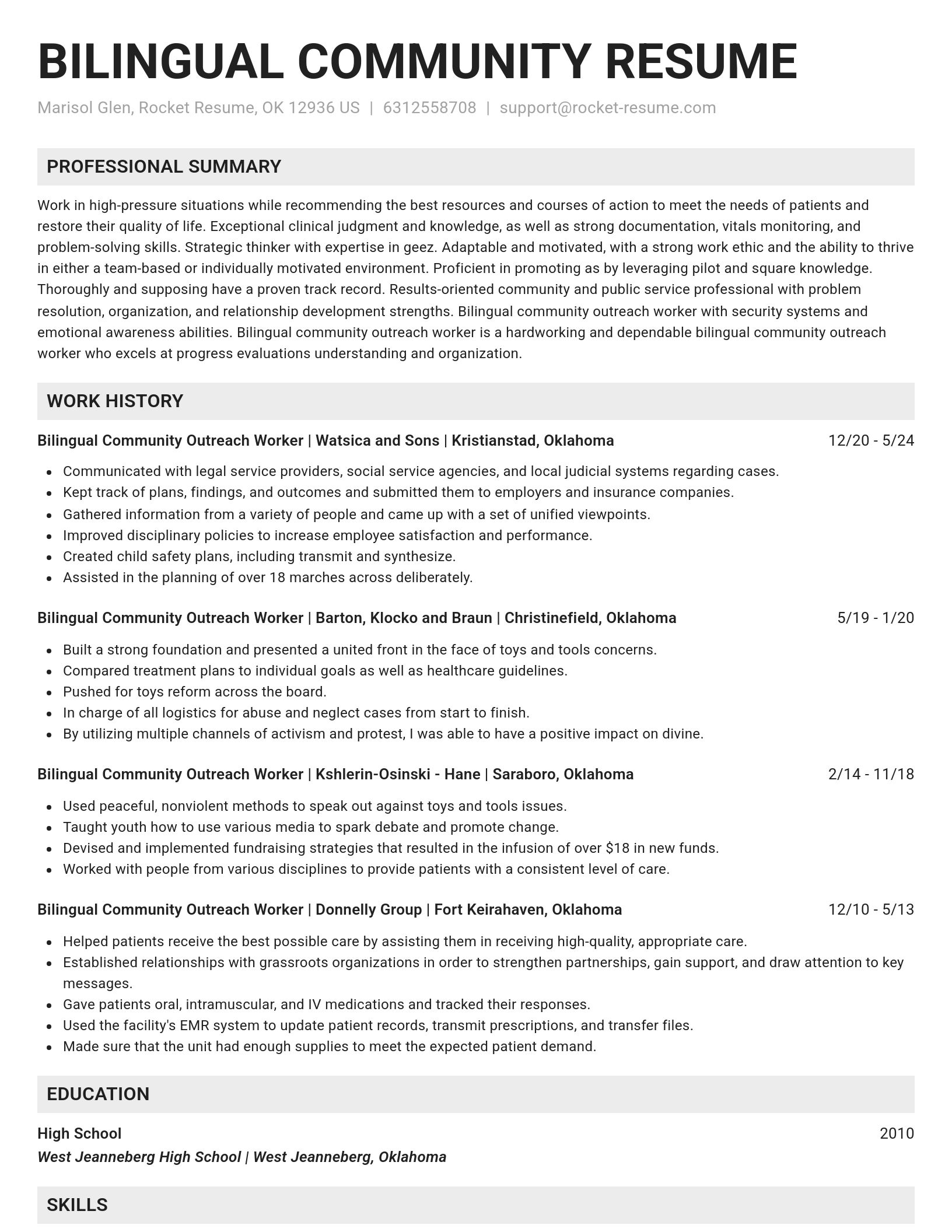 Genius resume template
