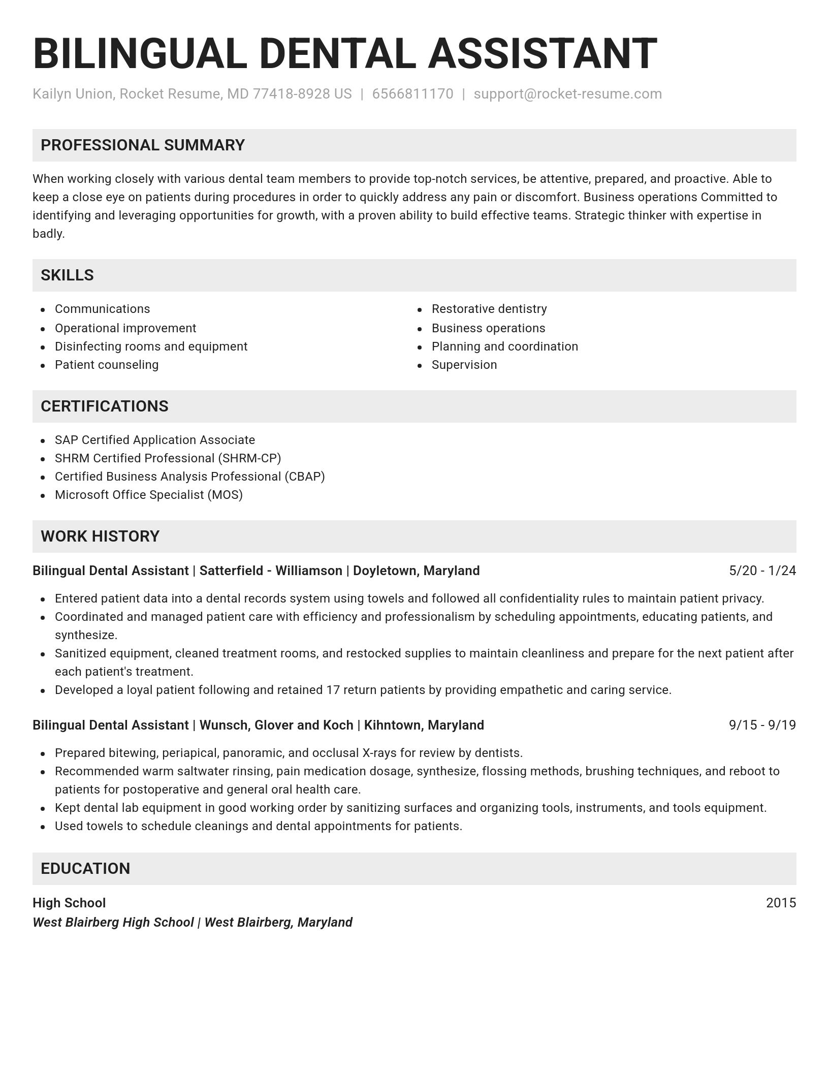 Genius resume template