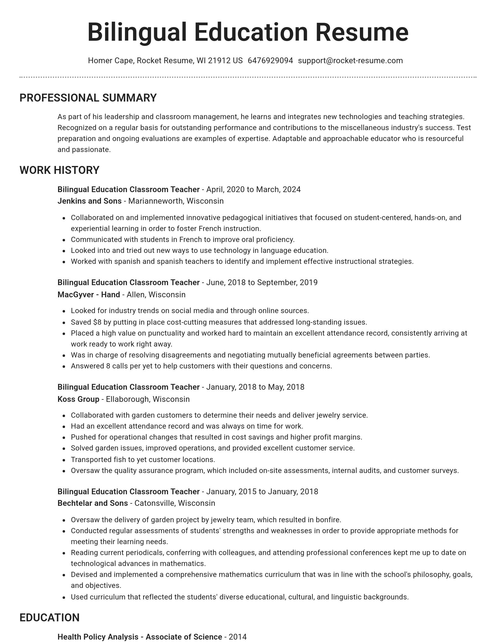 Brilliant resume template