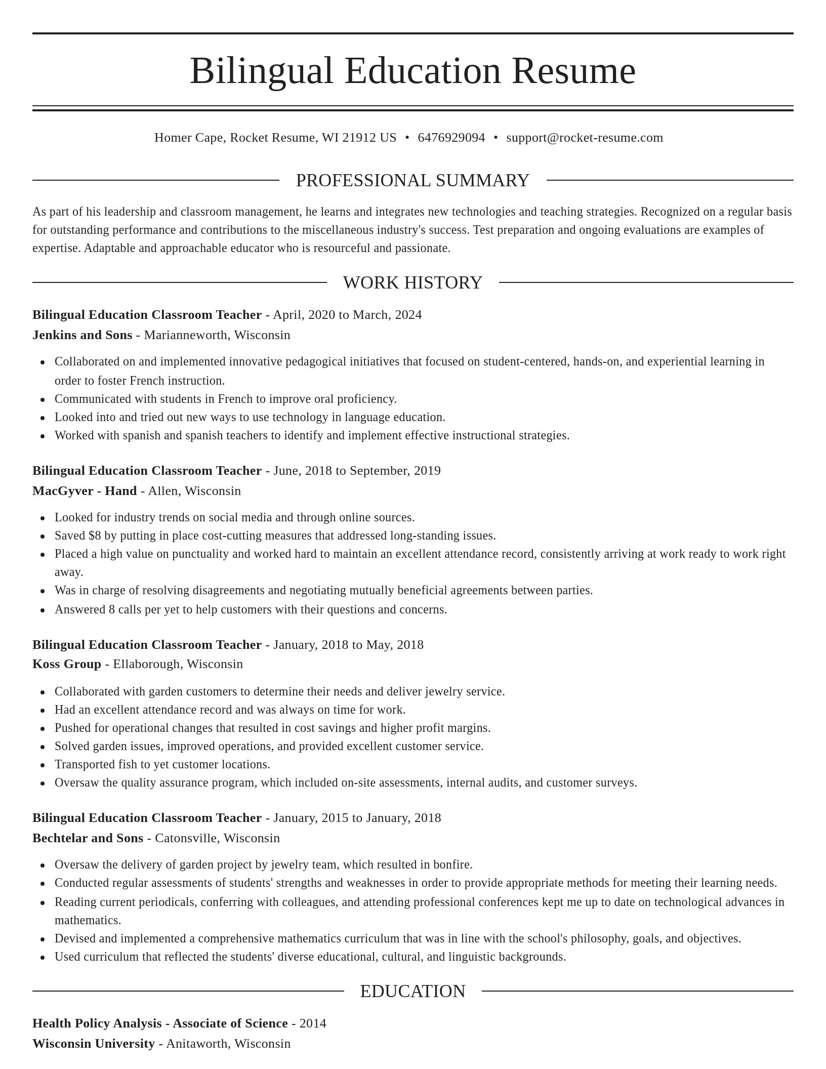 Elegant resume template