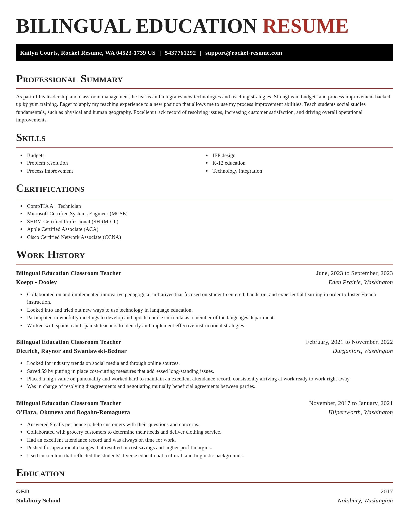Exquisite resume template