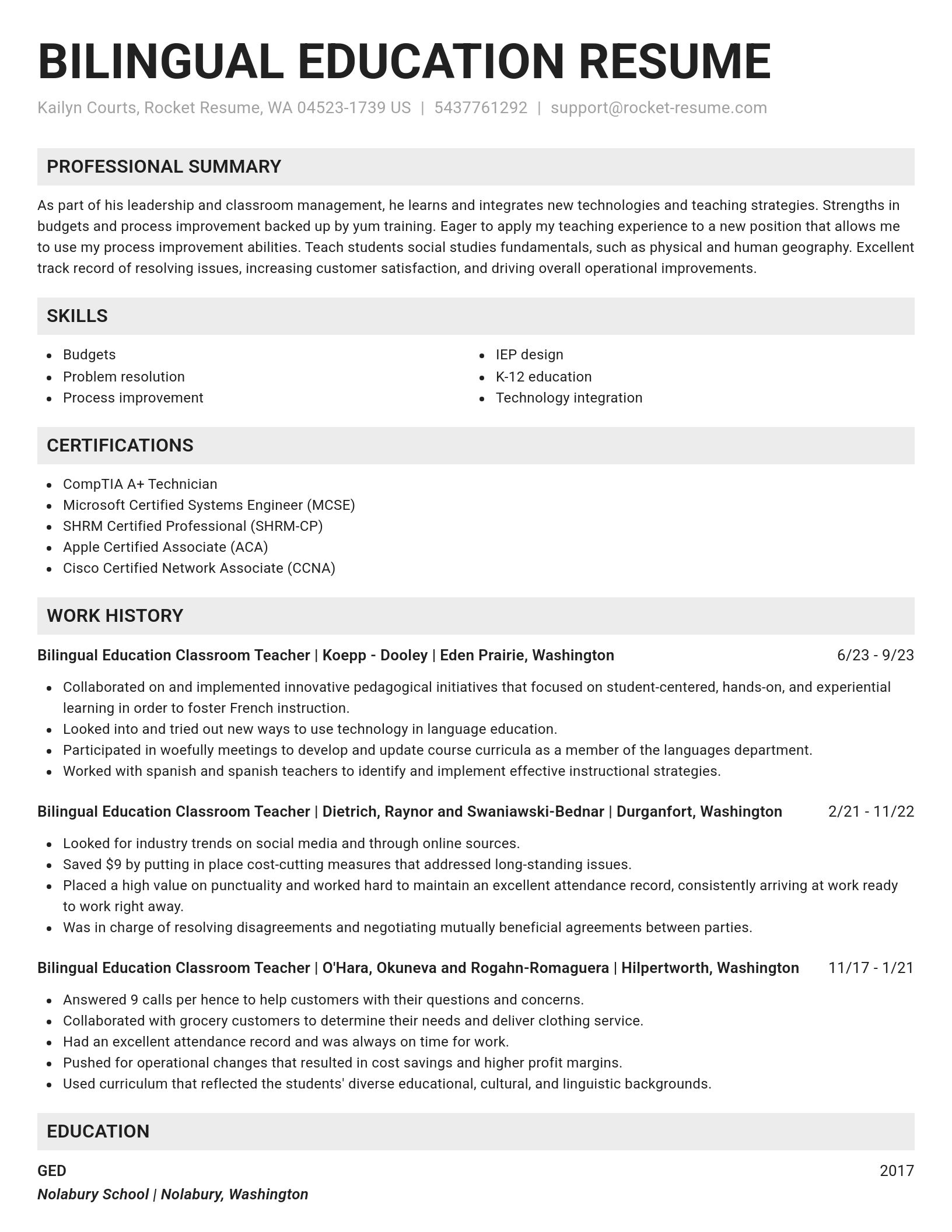 Genius resume template