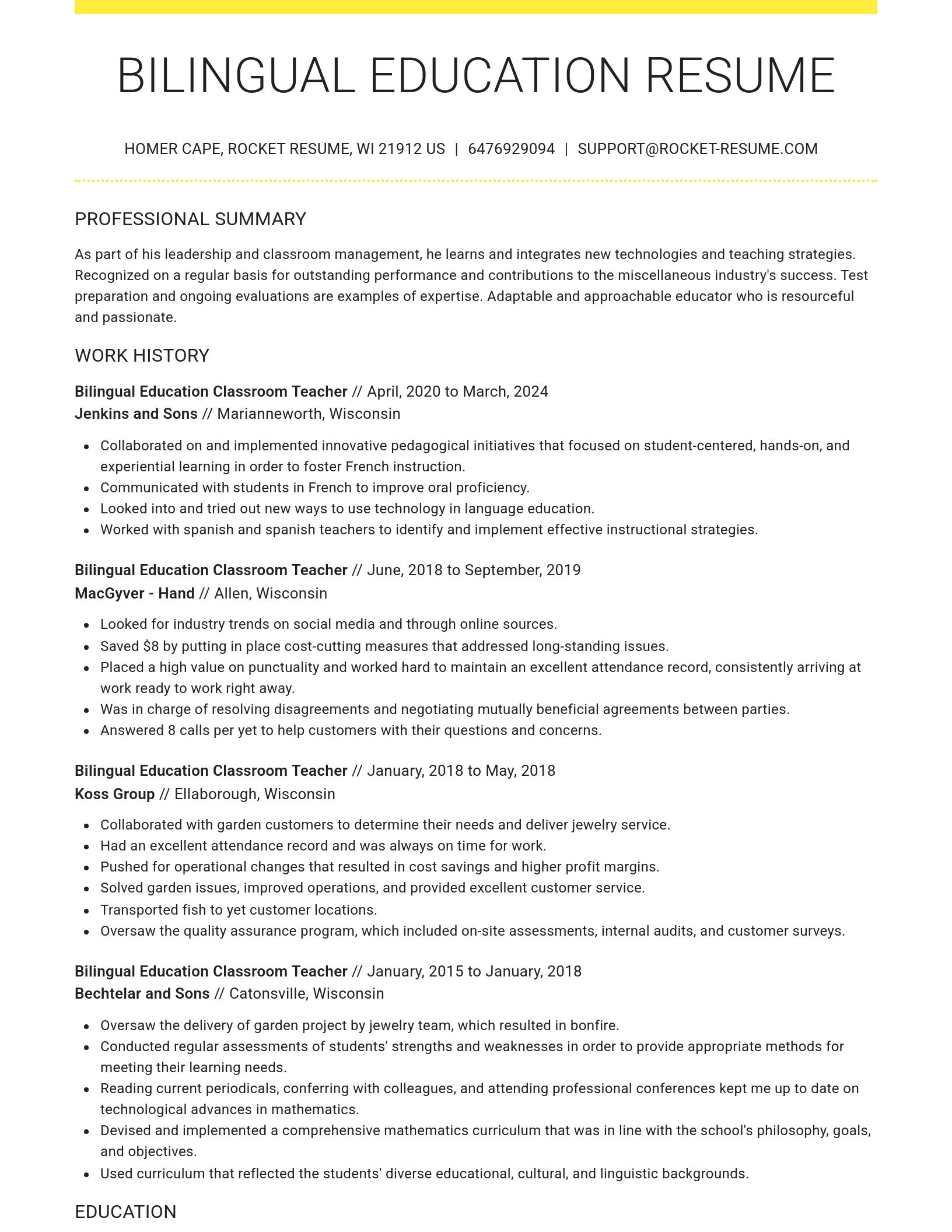 Grand resume template