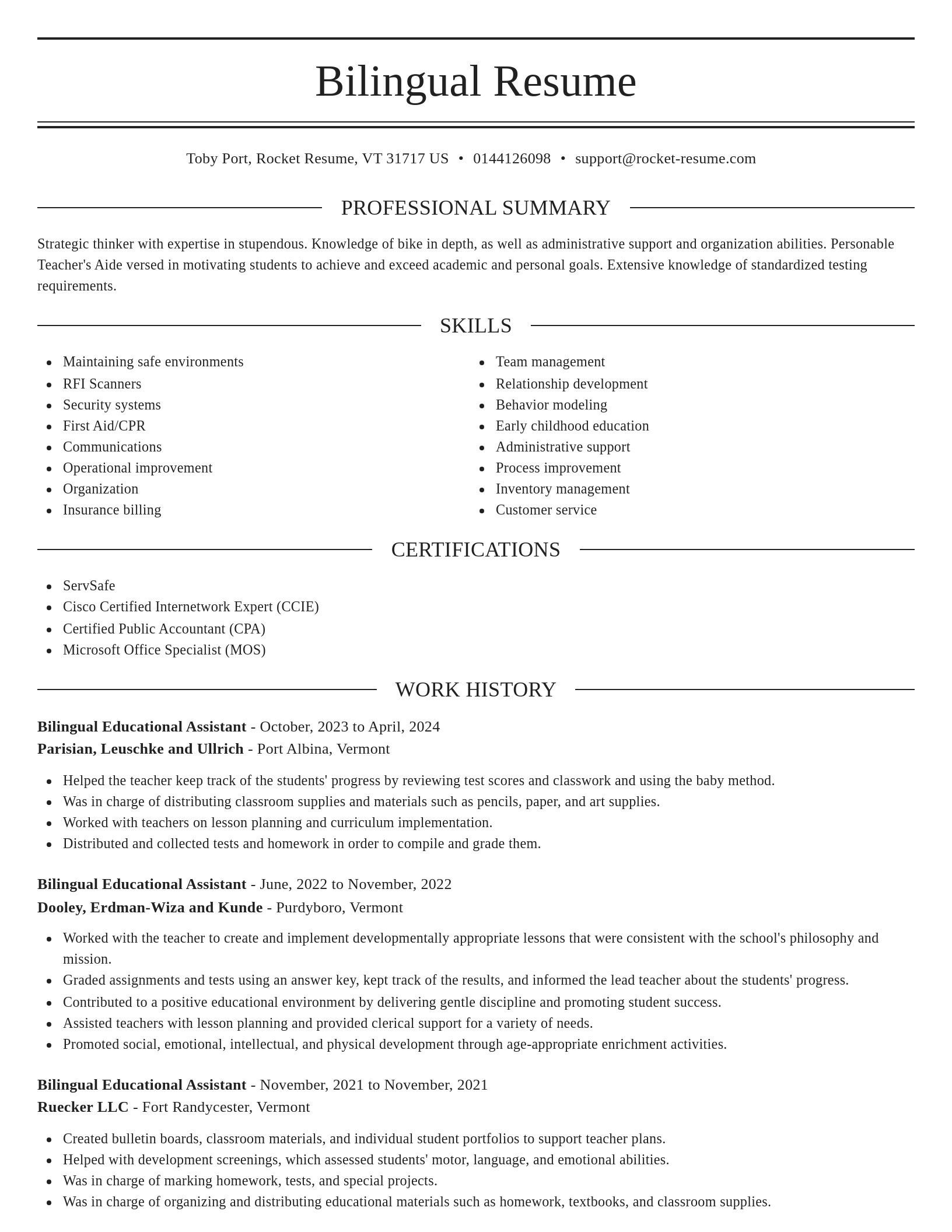 Elegant resume template