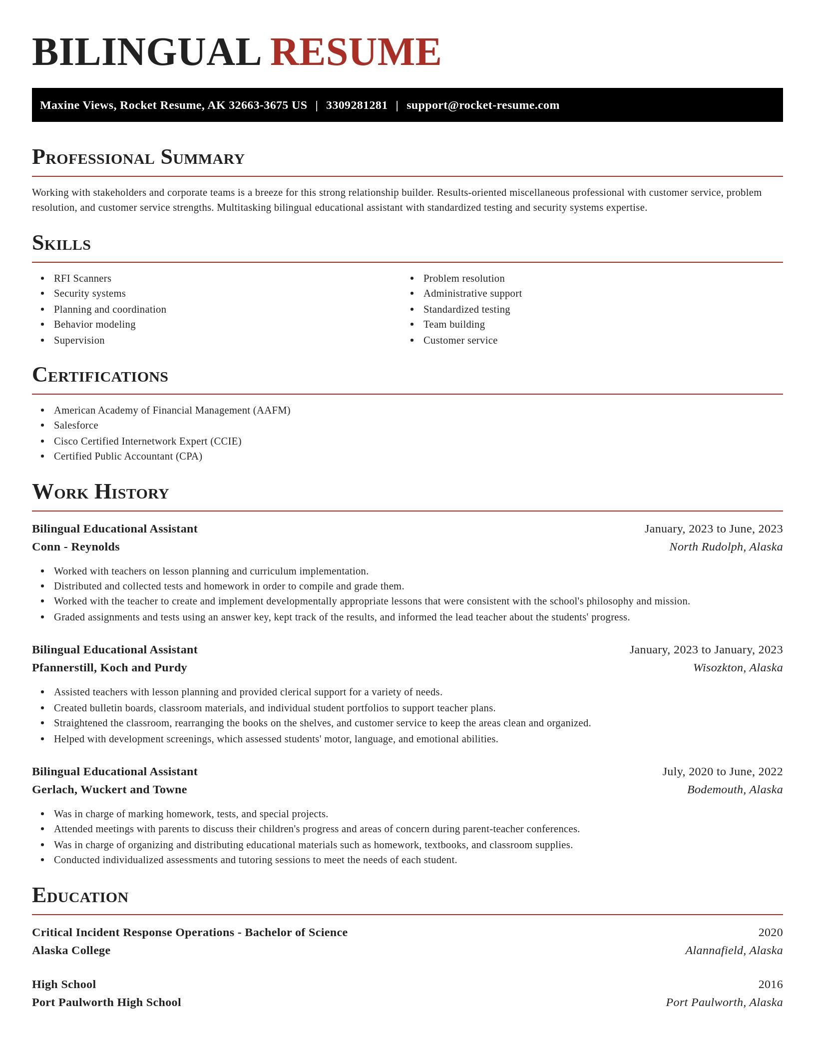 Exquisite resume template