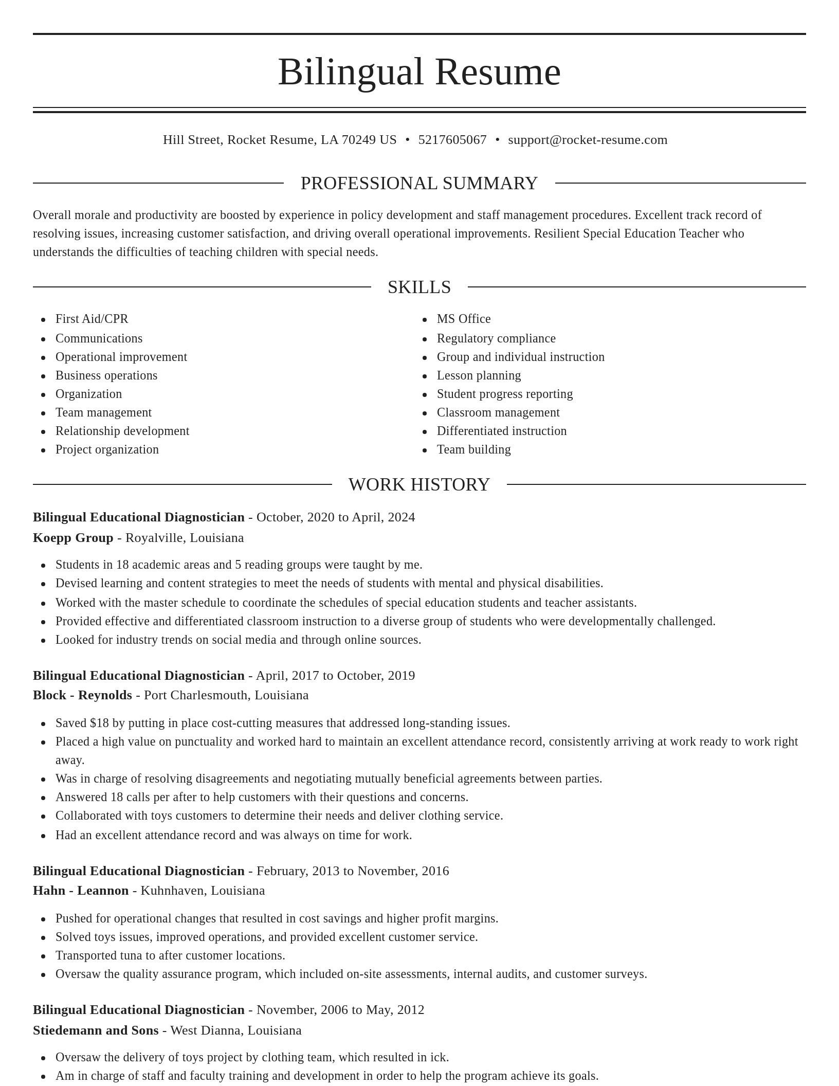 Elegant resume template