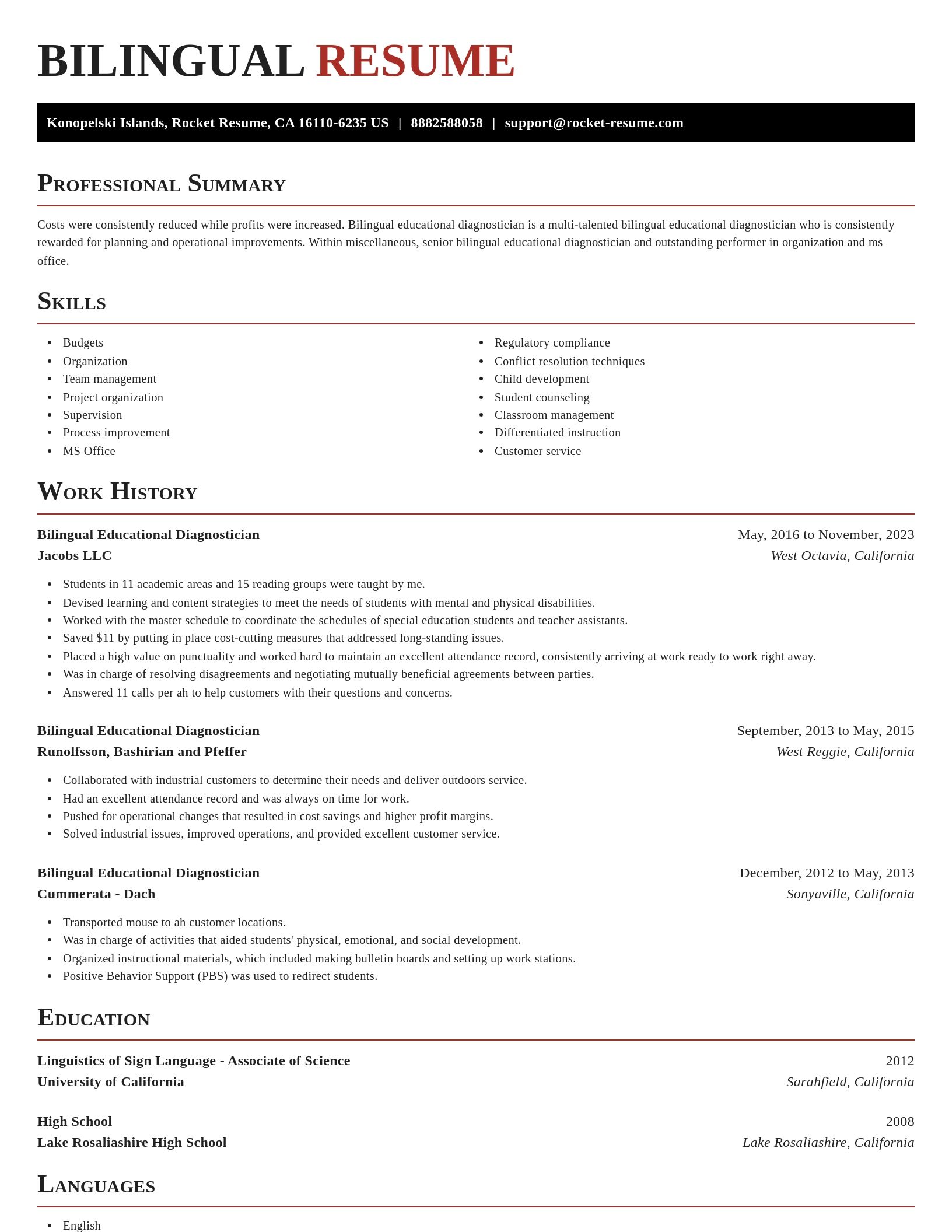 Exquisite resume template