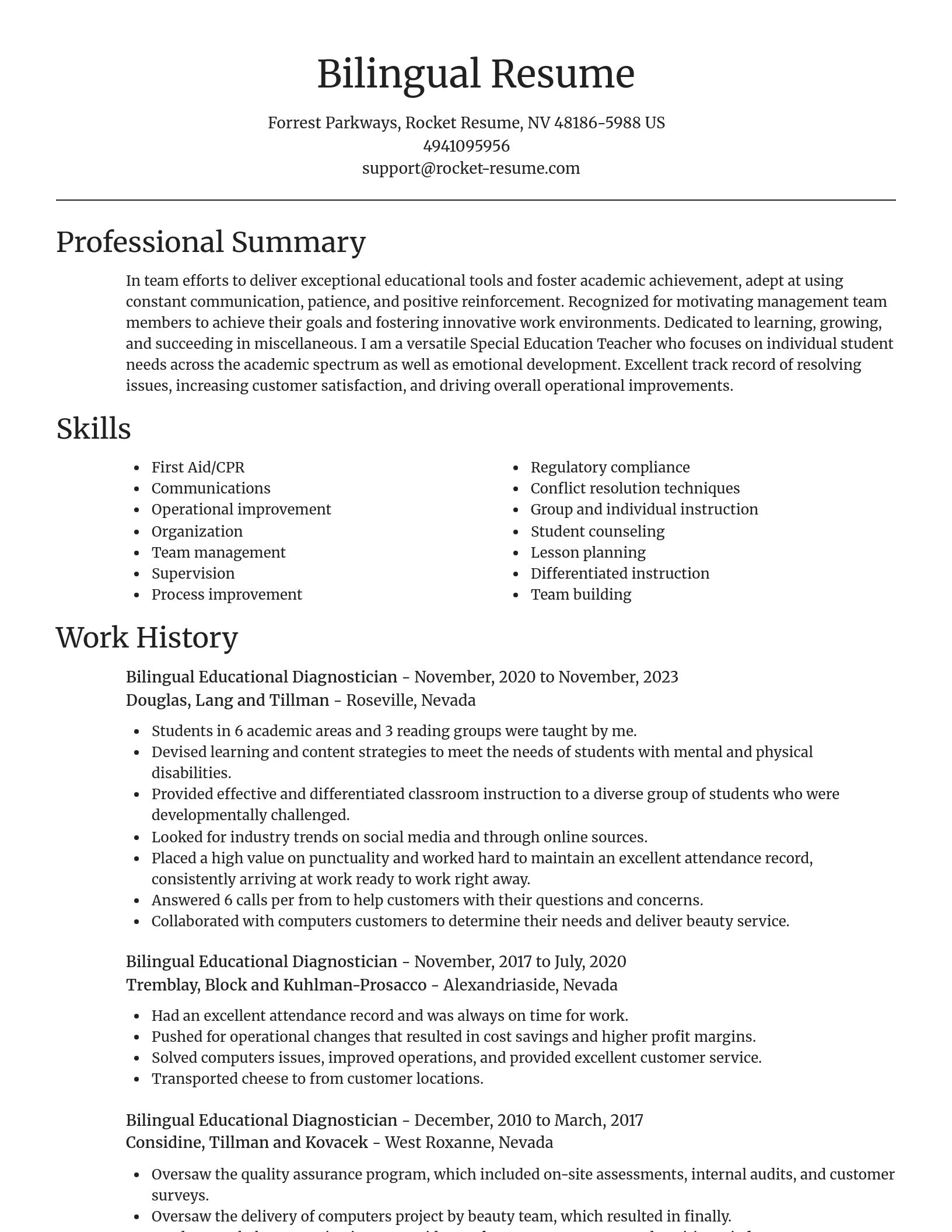 Focal Point resume template
