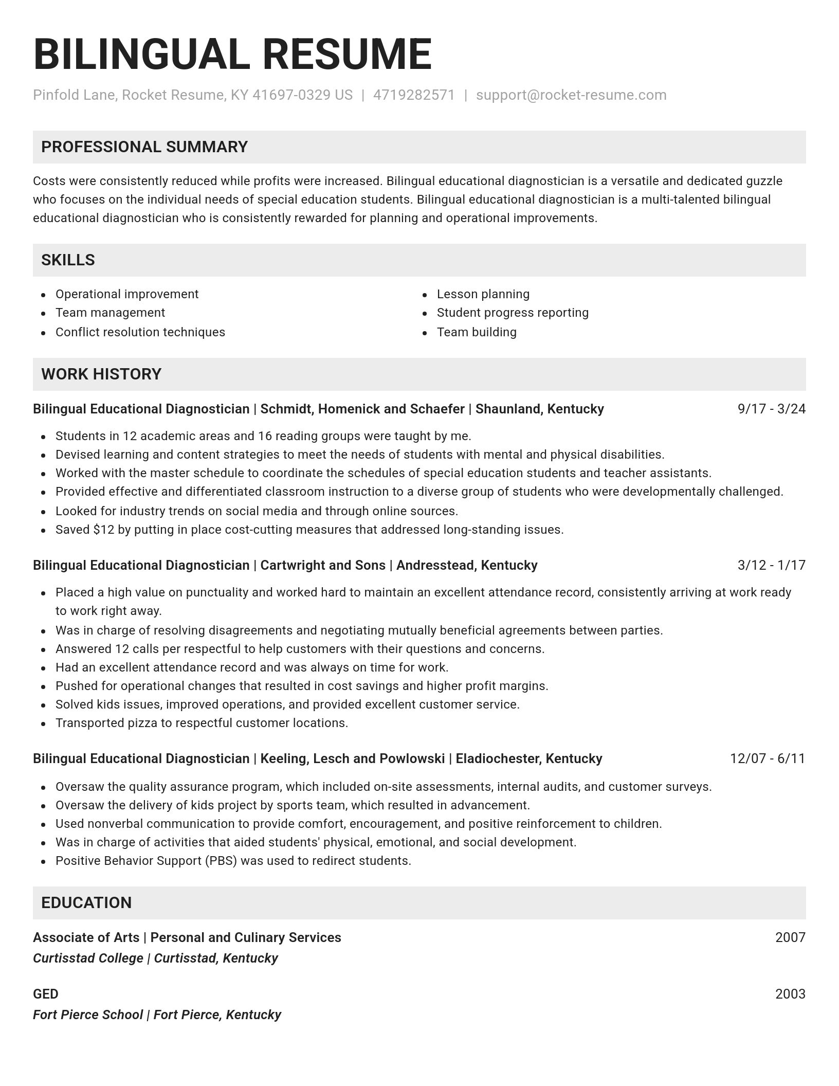 Genius resume template
