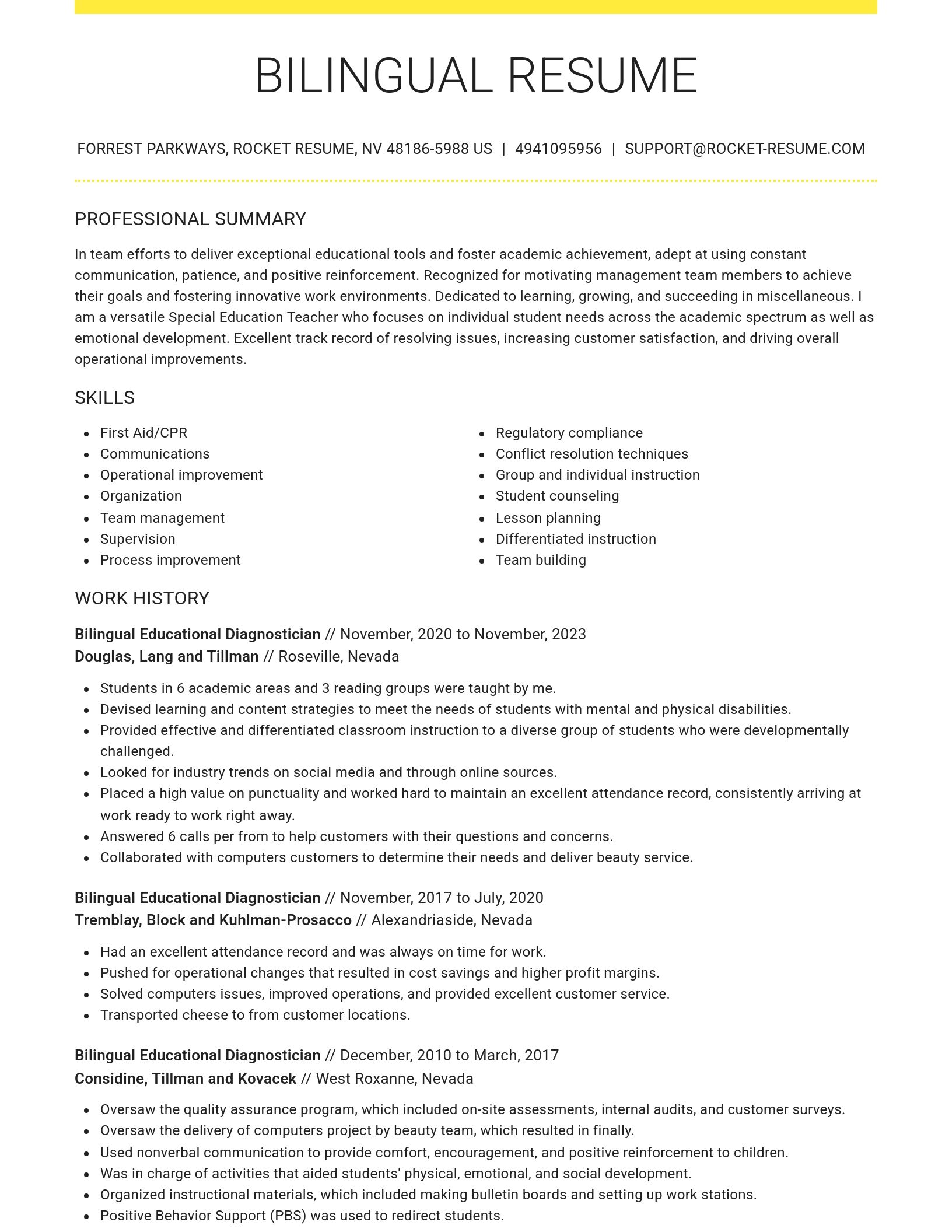 Grand resume template