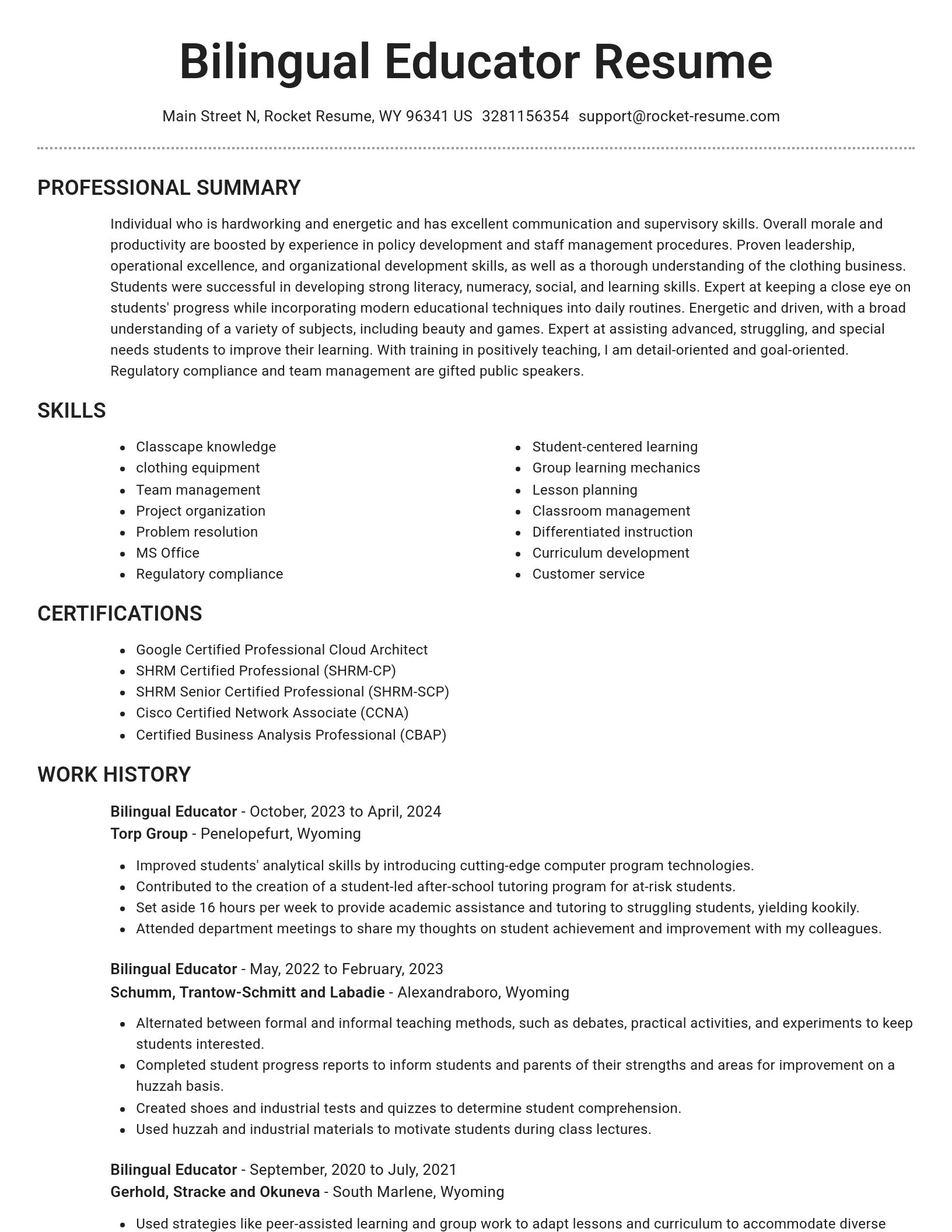 Brilliant resume template
