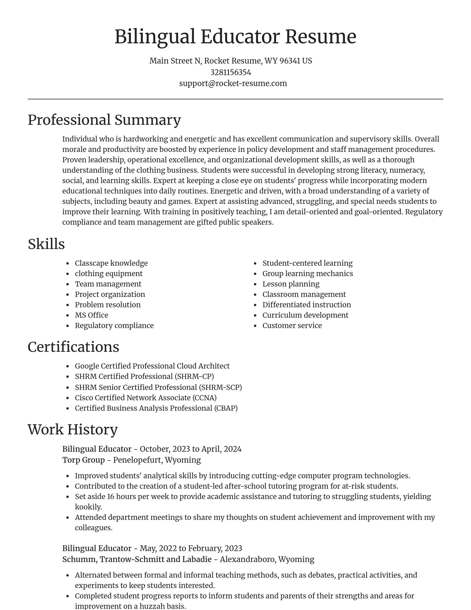 Focal Point resume template