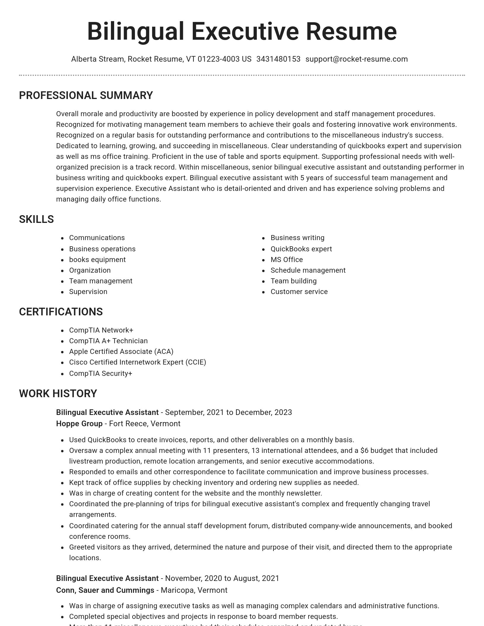 Brilliant resume template