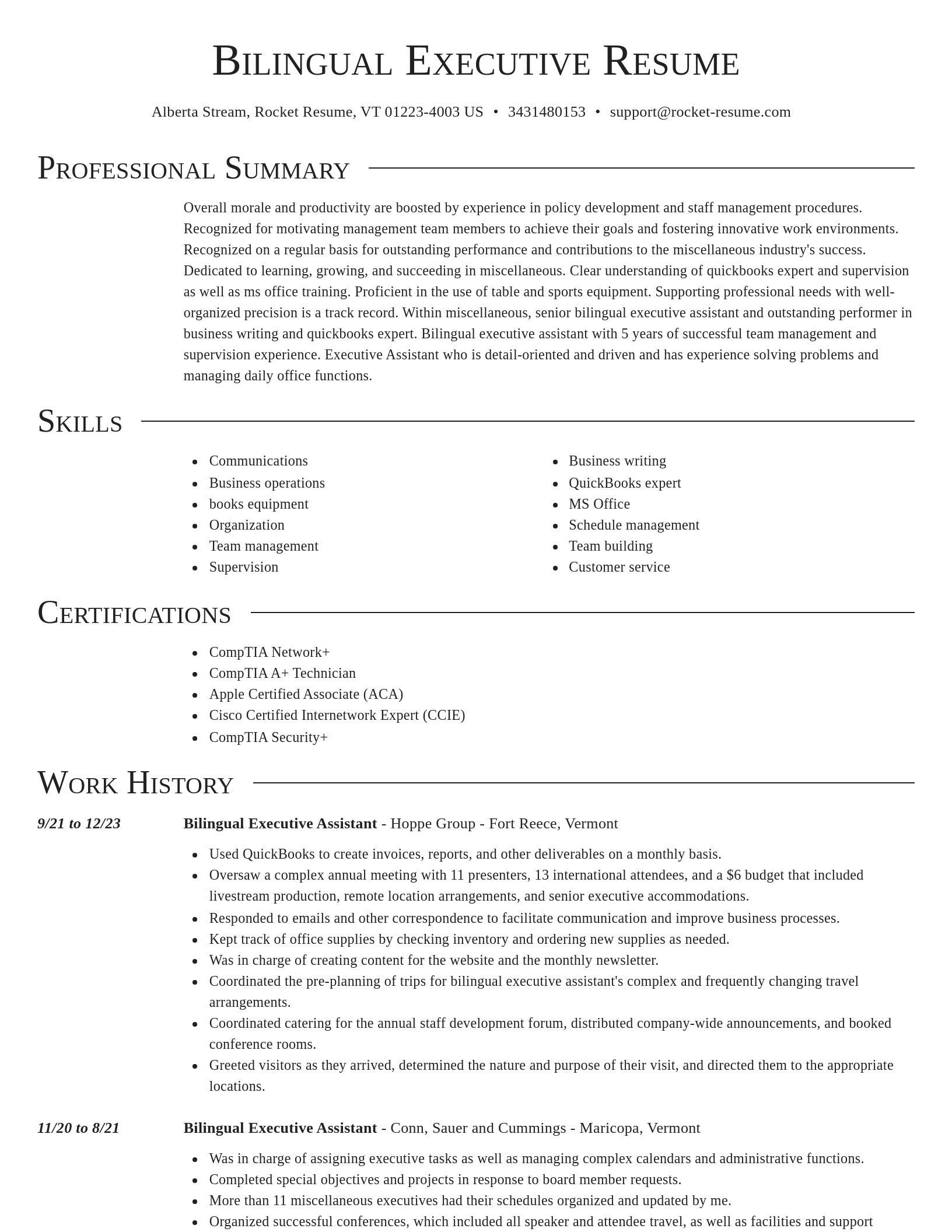 Director resume template