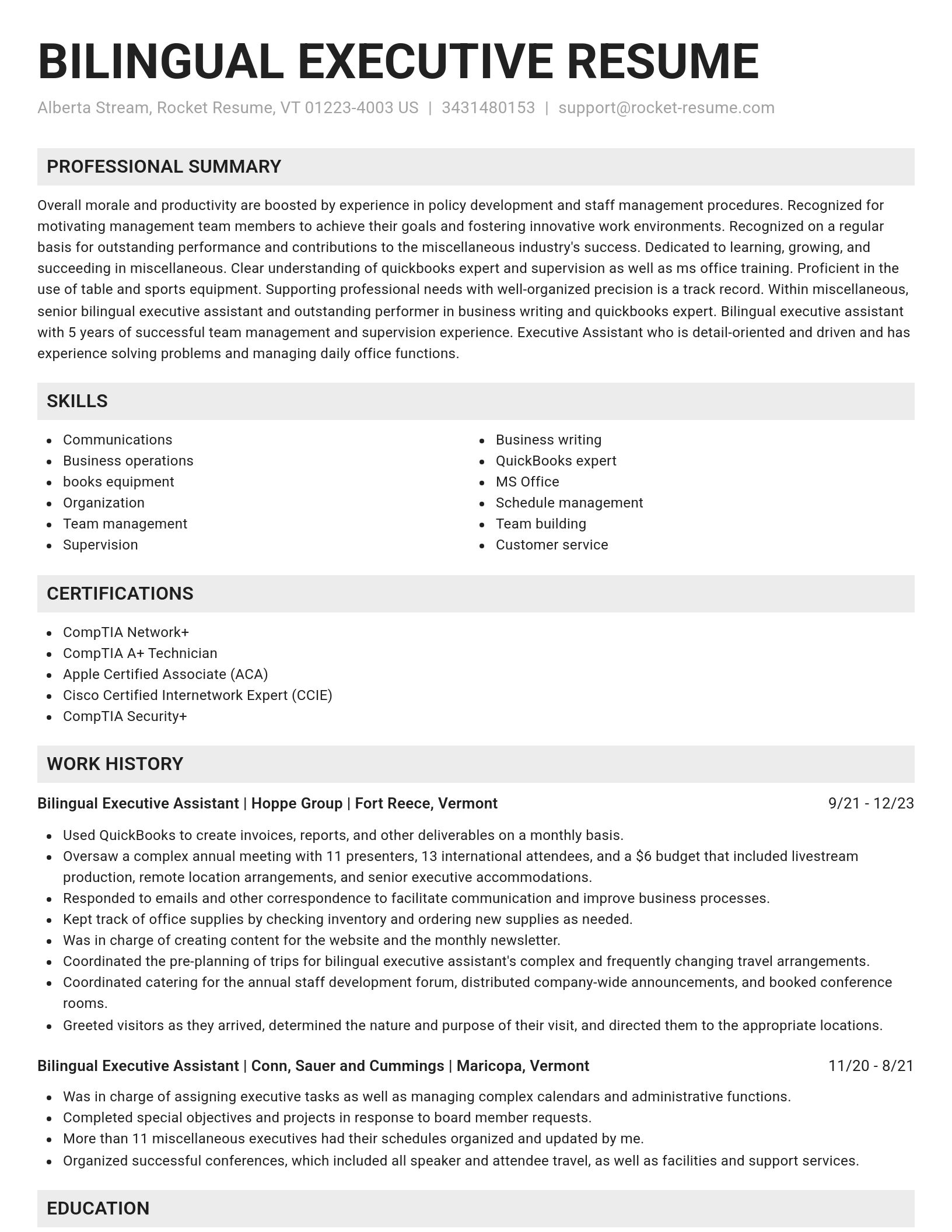 Genius resume template