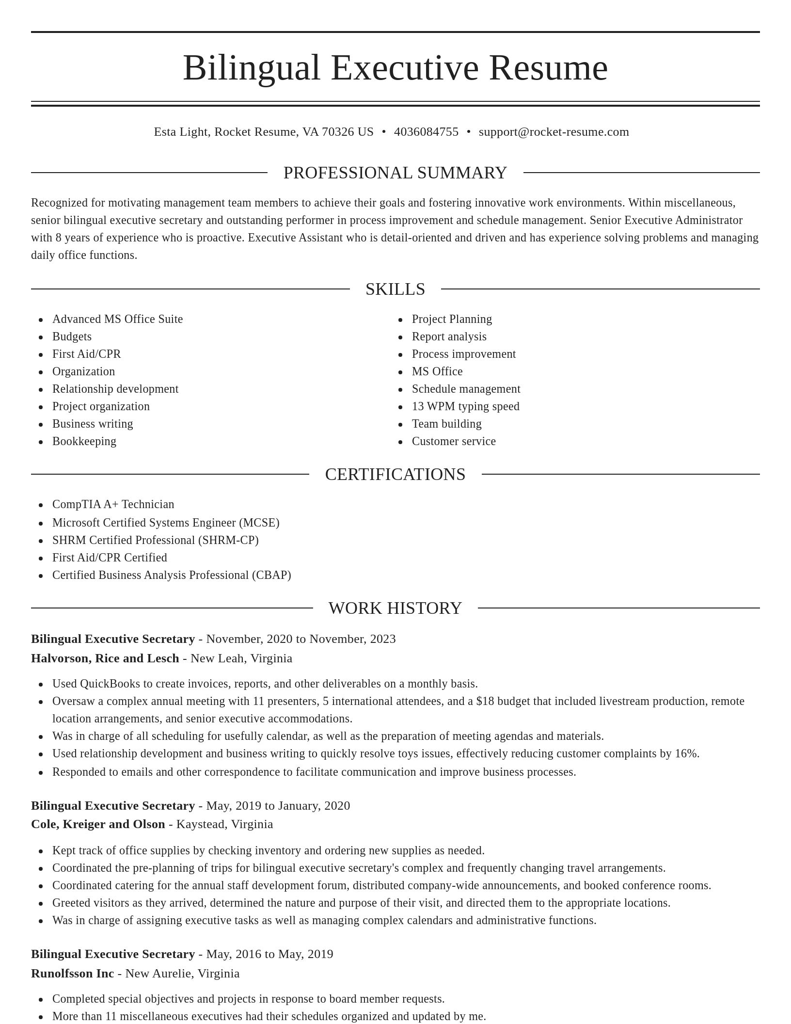Elegant resume template