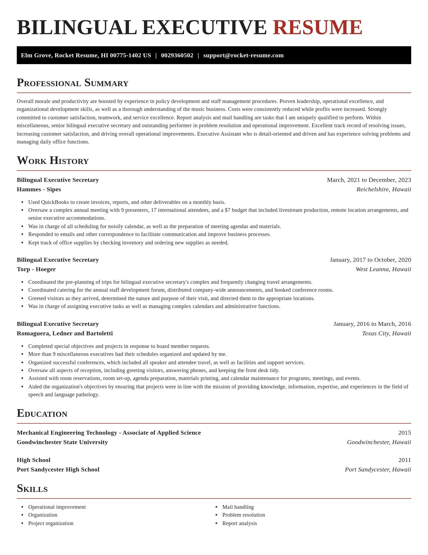 Exquisite resume template