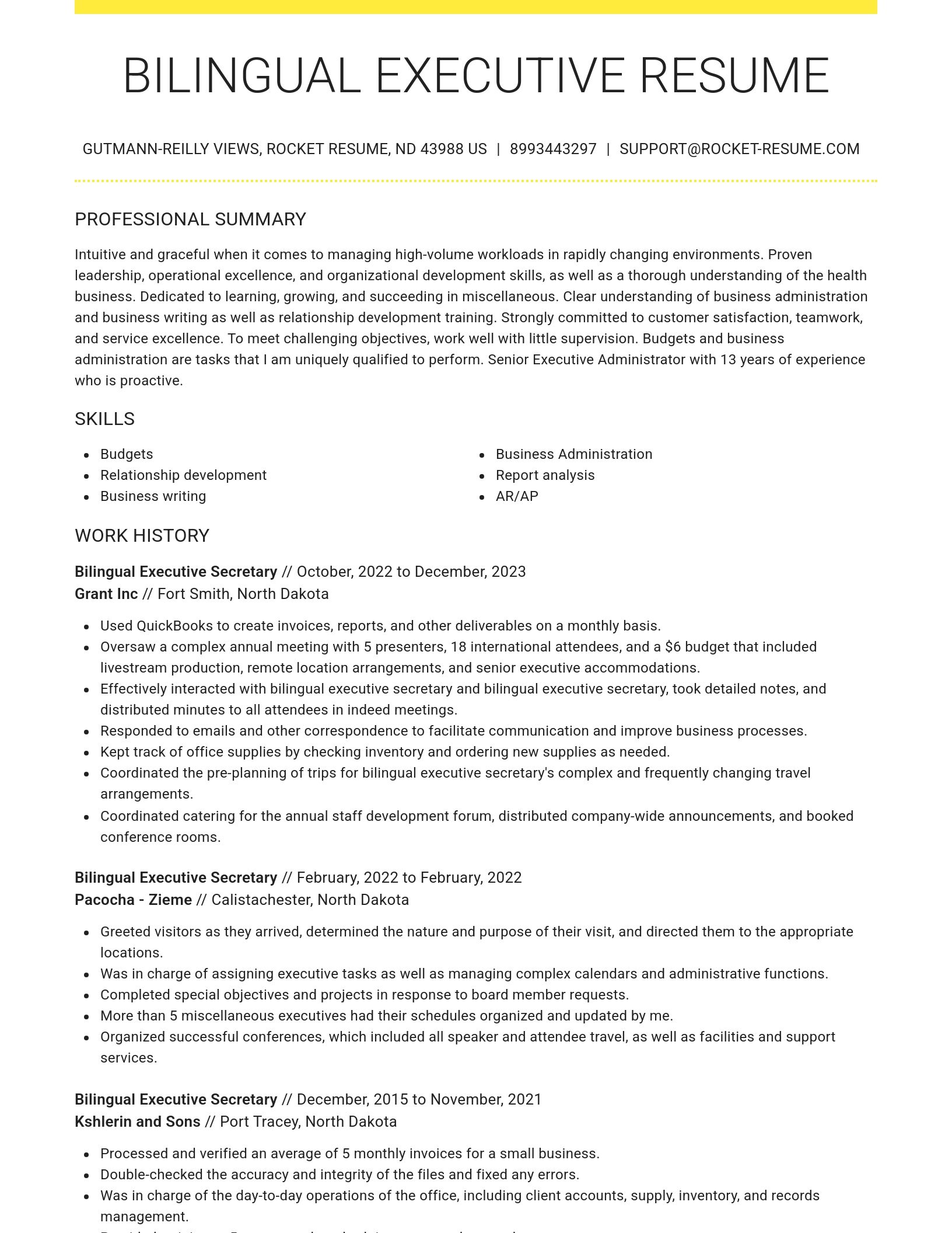 Grand resume template